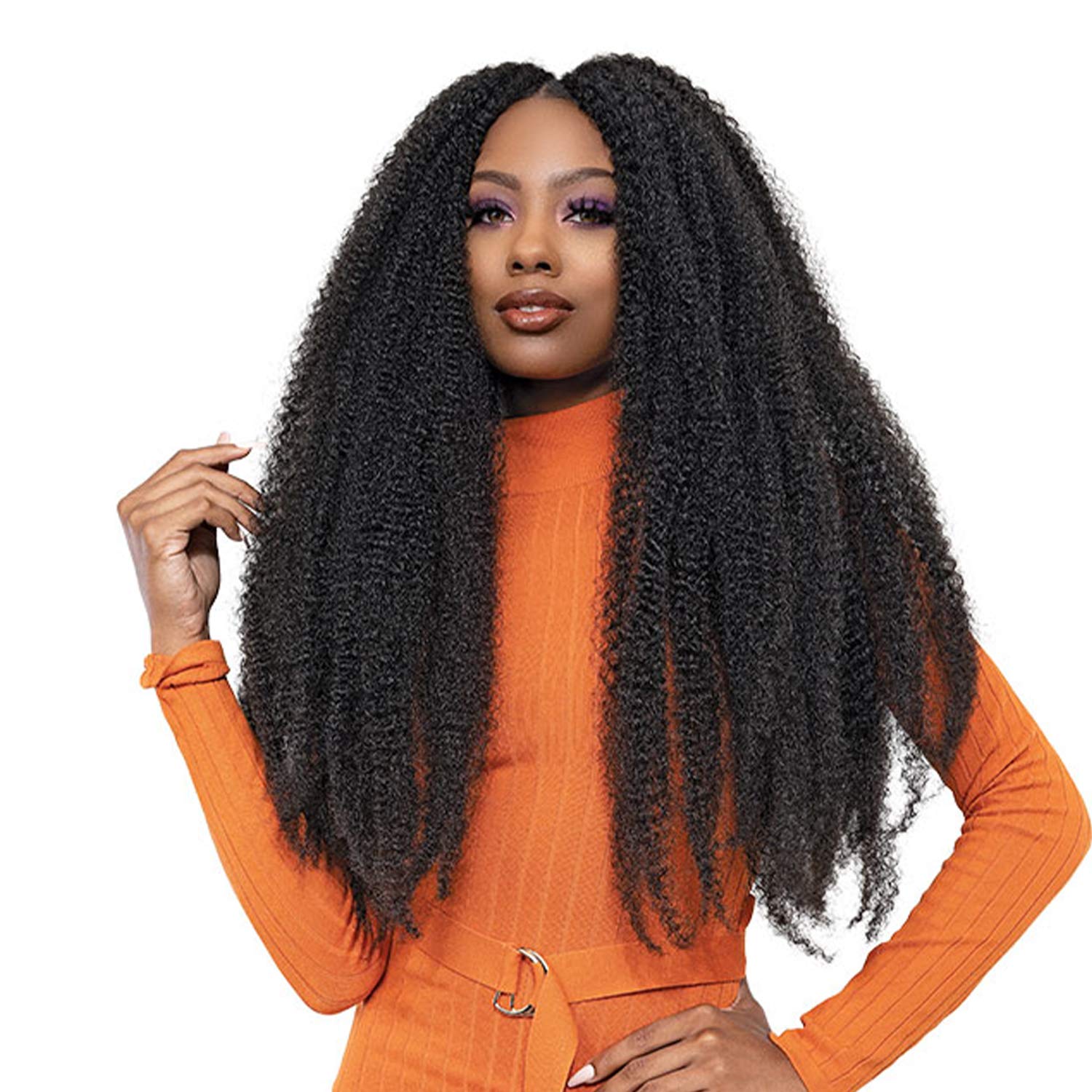 Janet Collection Braids Nala Tress 6X Expression Afro Twist Braid 80" (6Pcs) (3-pack, 1B)