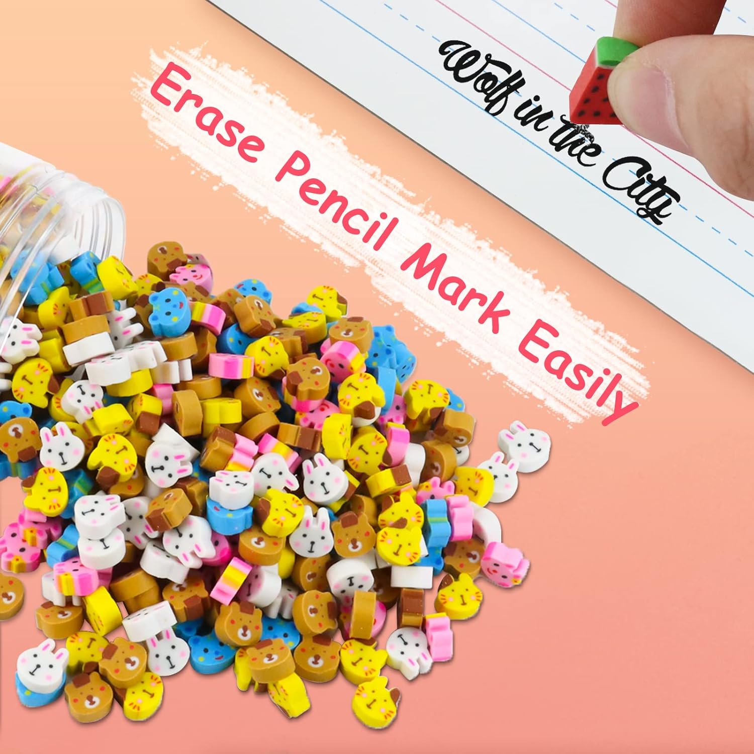 Buy PRALB 800 Pcs Mini Cute Erasers, Mini Cake Eraser, Animal Eraser