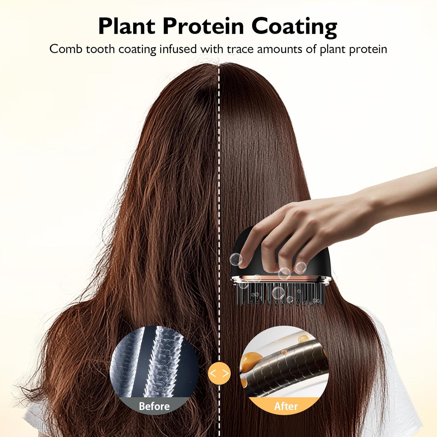 Glambrush Mini Hair Straightener Travel Size – Mini Portable Straightener Brush with 30S Fast Heat, 3 Temp Settings, USB-C Rechargeable & Anti-Scald Shell, Portable Travel Styler for Women (Black) - Image 3