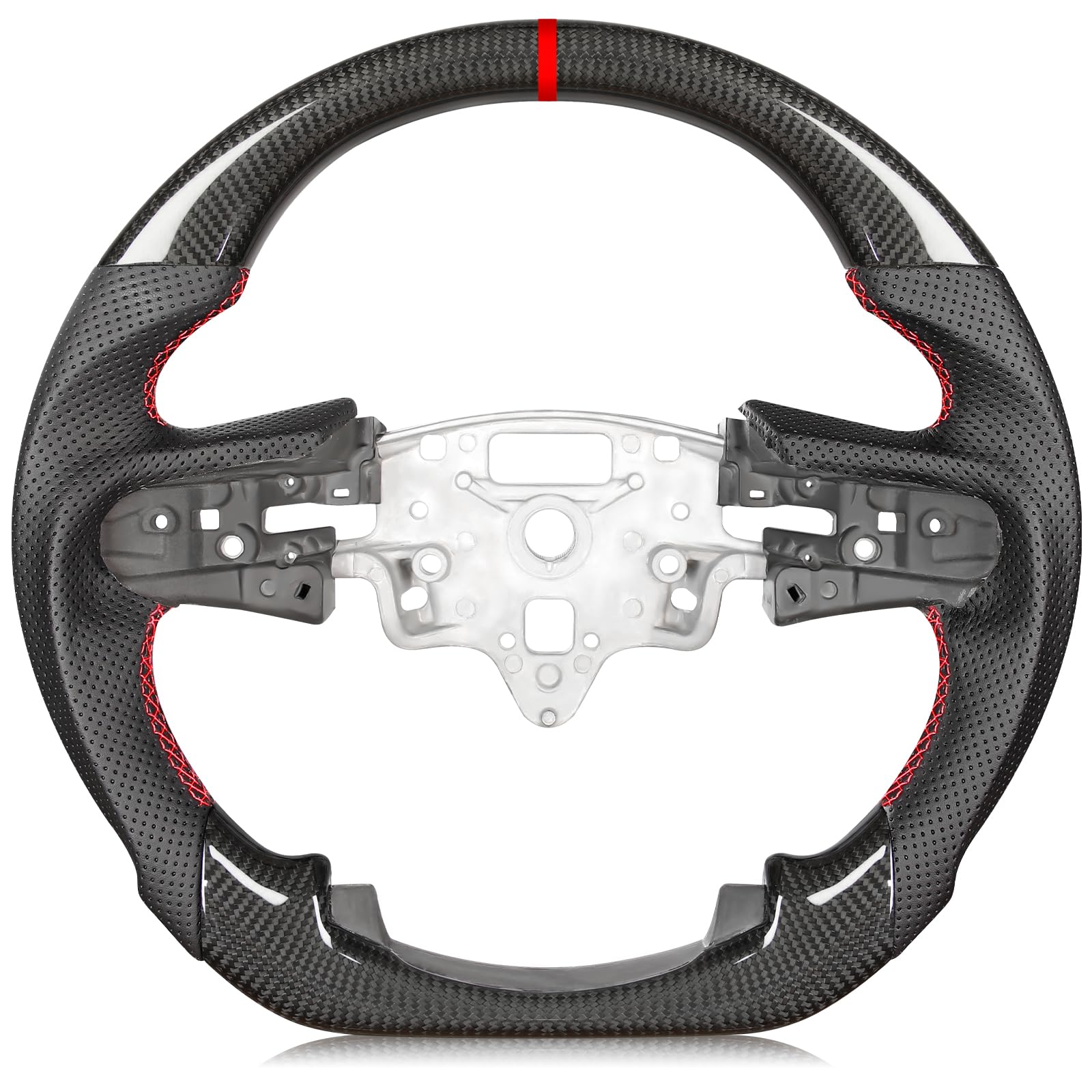 Snapklik.com : Steering Wheel For Chevy Silverado 2019-2025 Real Carbon ...