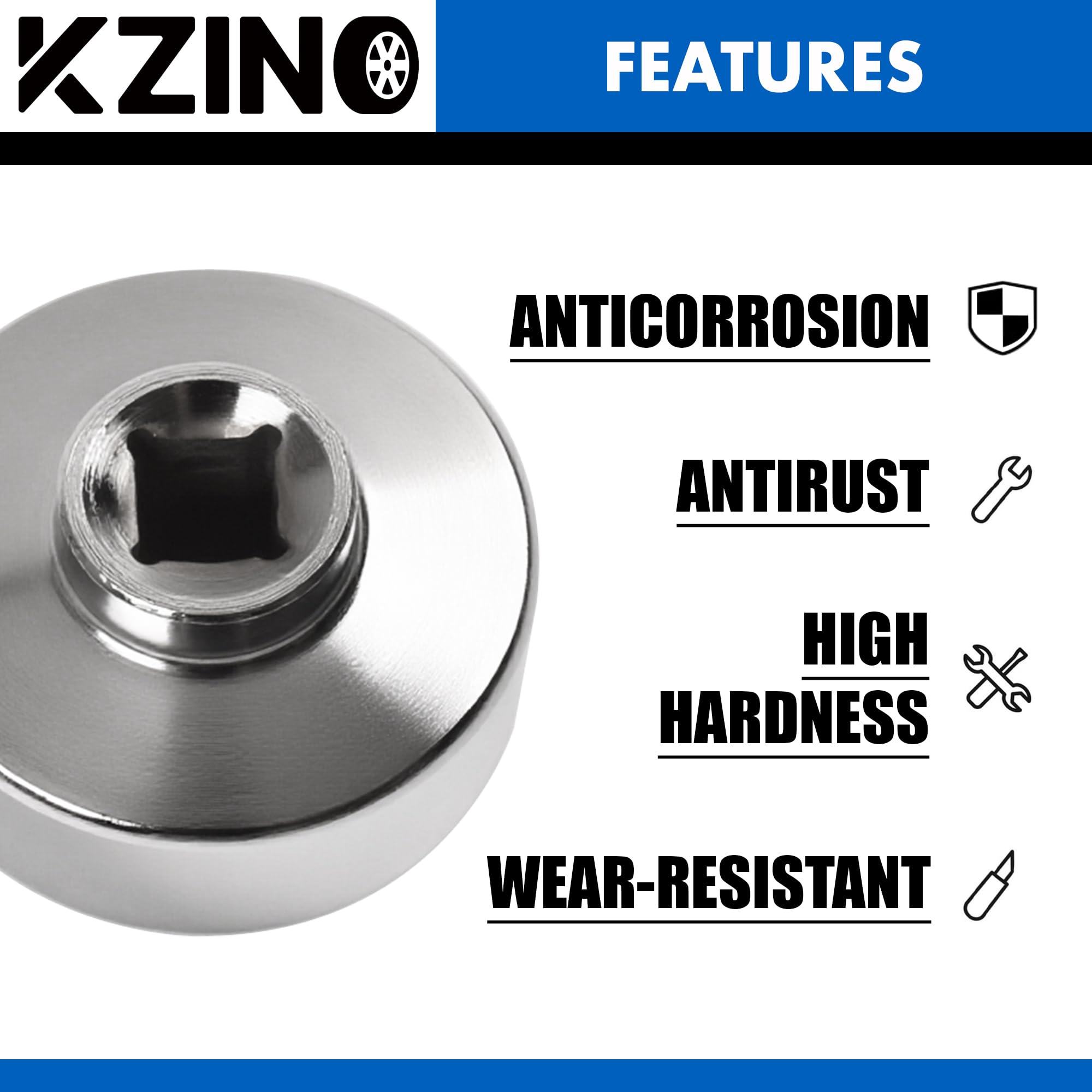 Amazon.com: 24mm Oil Filter Socket Wrench: 6-Point Design, 1/2