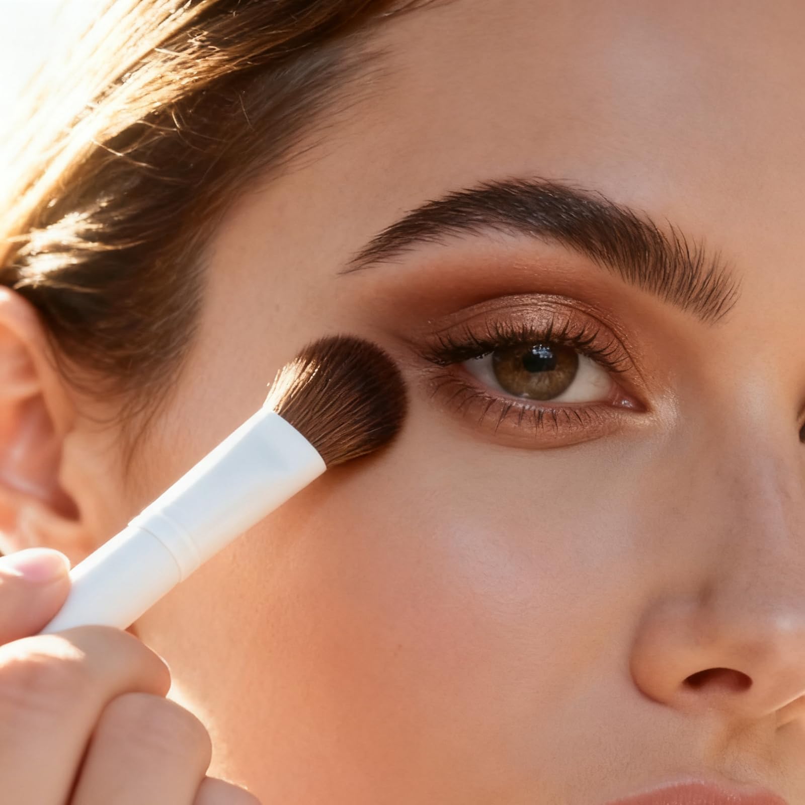 Lot de 14 pinceaux de maquillage synthétiques de haute qualité pour fond de teint, correcteur, fard à paupières, mélange d'eyeliner, pinceaux de maquillage avec support et 5 éponges