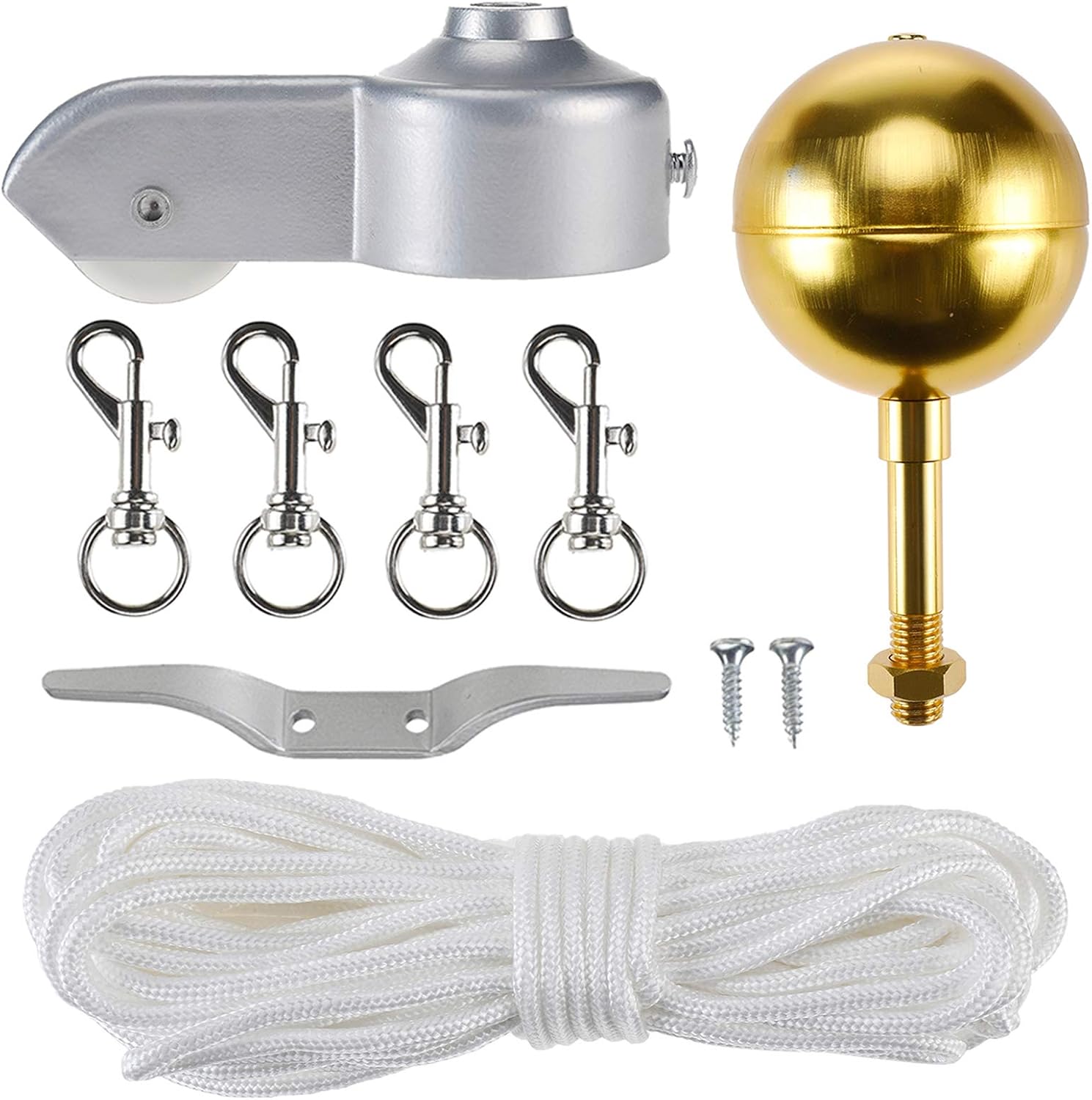 Yaegoo Flagpole Hardware Repair Parts Kit 50 Feet Flag
