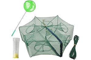 ZffXH Fishing Bait Trap: Foldable Fish Minnow Crab Crayfish Crawdad Shrimp Net Cast