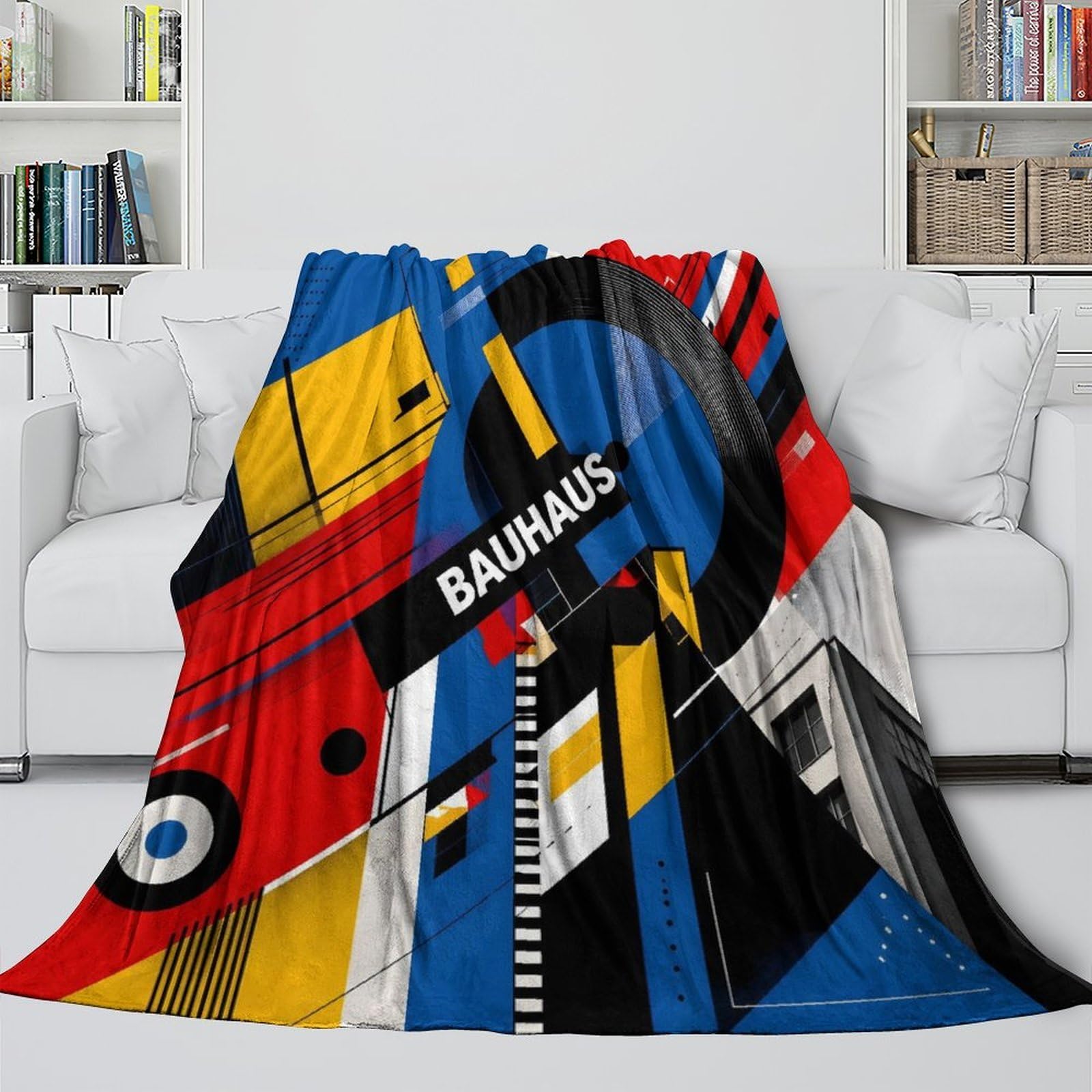 Bauhaus Design Mikrofaser Decke Fleece Gefühl Wohnen