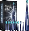 Electric Toothbrush, Sonic Toothbrushes with 8 Brush Heads 40000 VPM 5 Modes, Sonic Toothbrushes Fast Charge 4 Hours Last 30 Days, Rechargeable Electric Toothbrush for Adult Deepblue