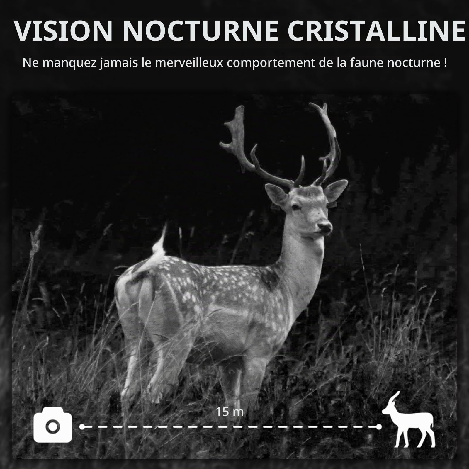 EMEBAY Caméra de Chasse Solaire avec Carte SD 64Go, 4K 60MP WiFi Camera