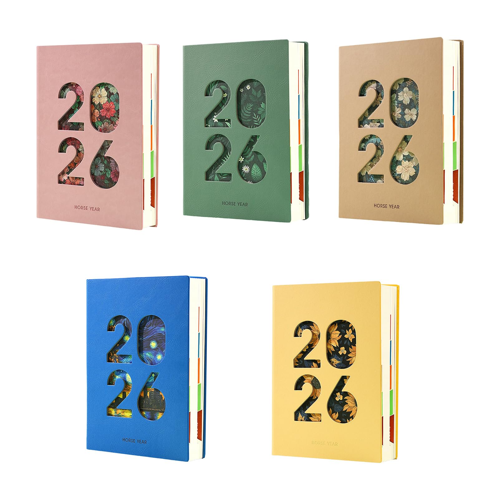 Agenda académique 2026, 400 pages, daté, couverture souple, en cuir, pour la planification quotidienne, 21 x 14 cm, organiseur pour les étudiants
