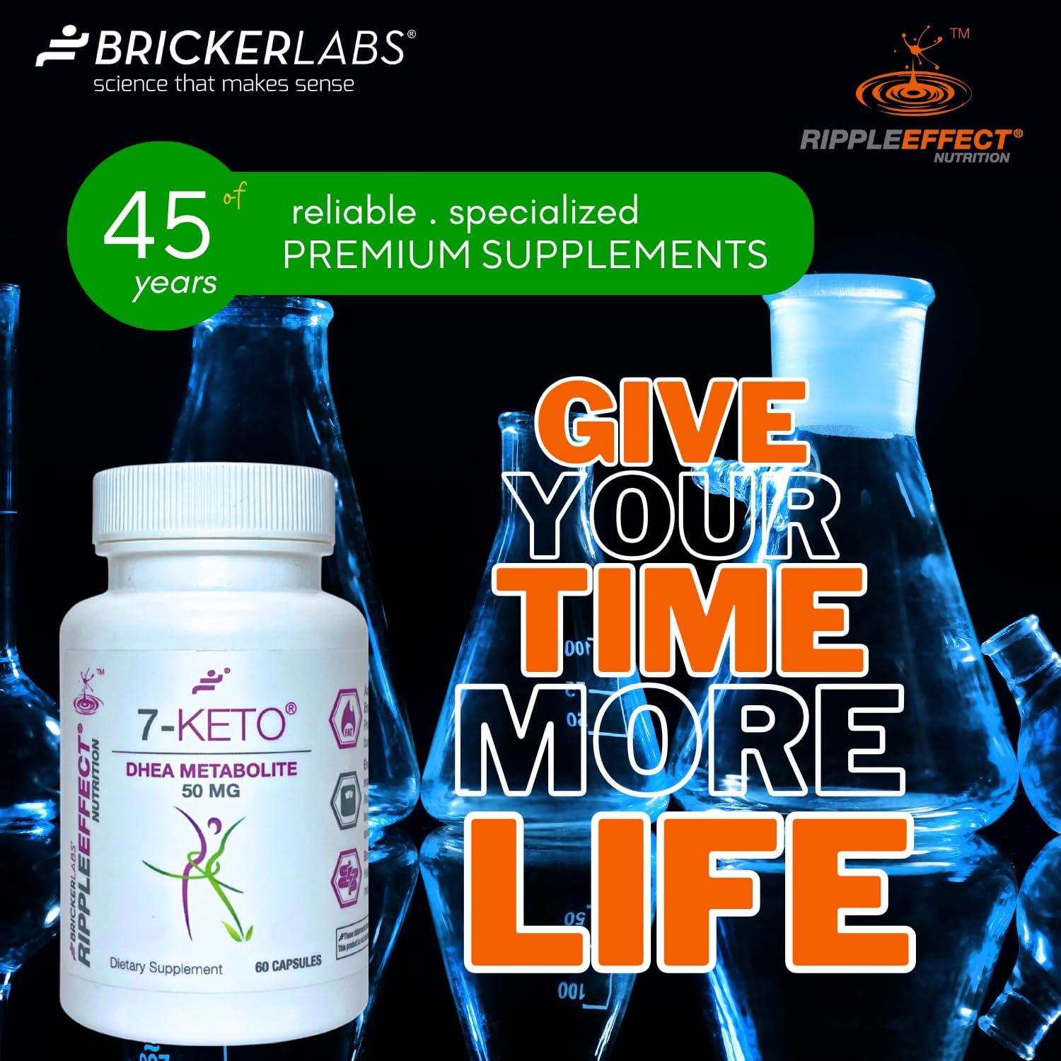 Bricker Labs 7-Keto DHEA Metabolite 50 mg Dietary Supplement for Metabolic Support and Energy Balance, 60 Capsules — Amazon image 8