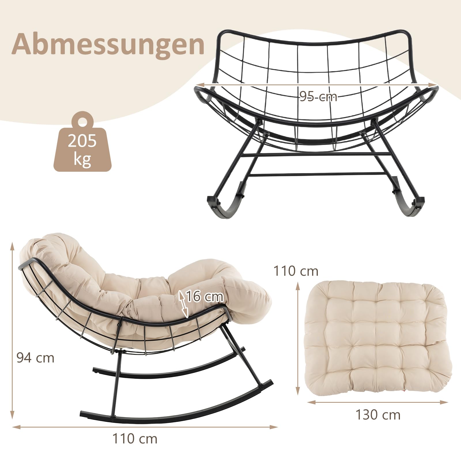 Quax schommelstoel De Luxe voor kinderen – Bison – Sterre Tijl