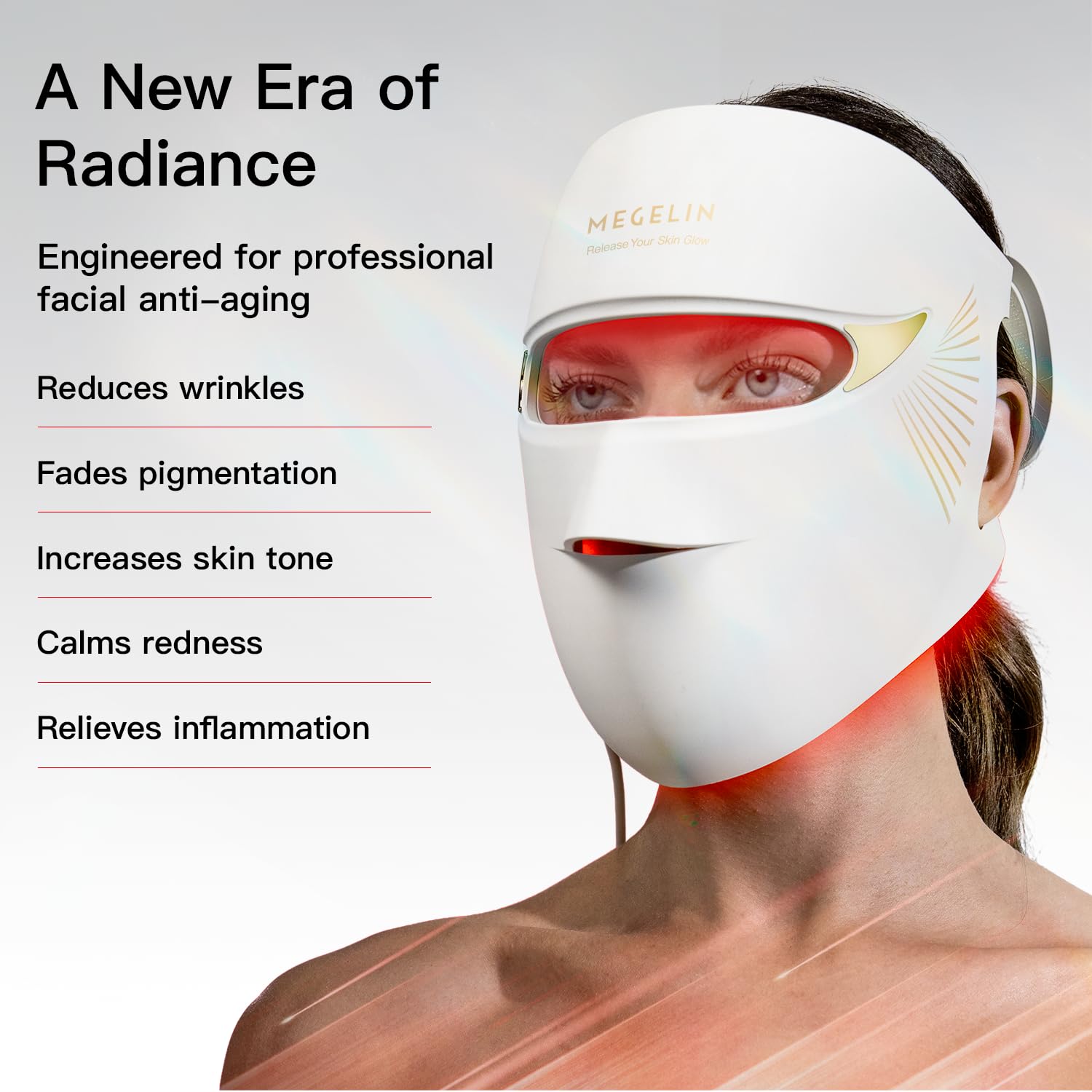 Amazon.com: Megelin Duo-Lux LED Light Therapy Face Mask and Neck