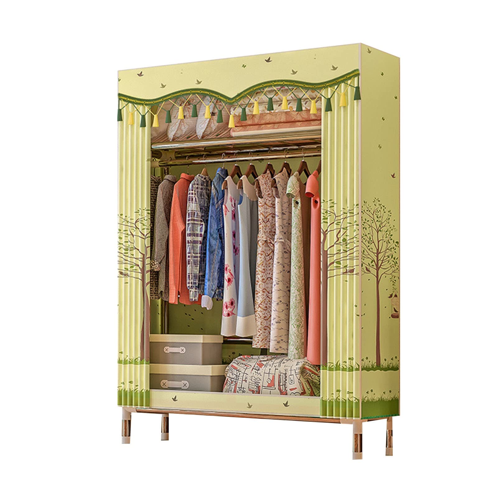 Armoire en toile pliable pour ranger les vêtements lourds facilement en chambre