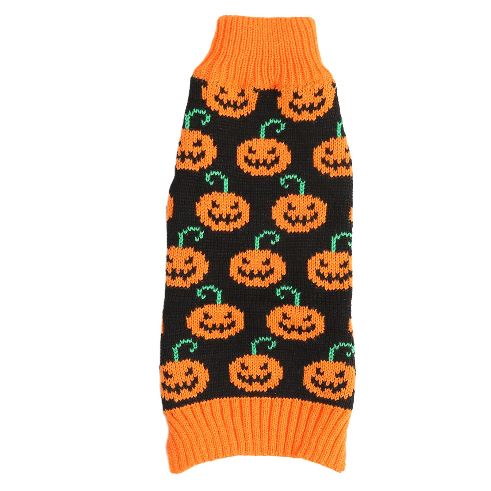 Hapivida Dog Halloween Sweater Pumpkin Face Christmas Dog Jumpers Warm Knitted Hoodies Clothes for Small Medium Dogs Cats Holiday Party(S)