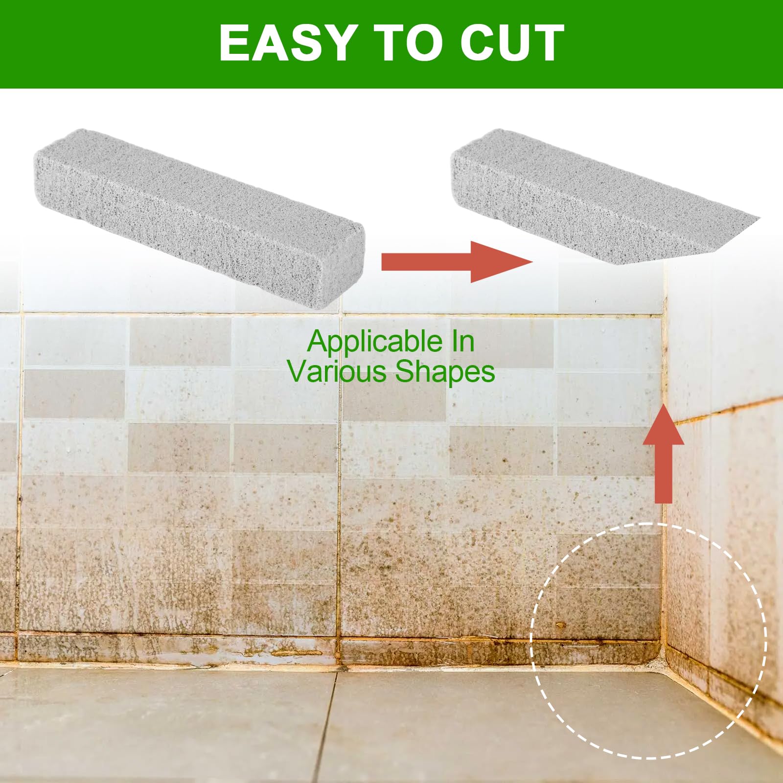 Pack de 6 Piedra Pómez Extra Fuerte – Piedra Pomez para Pies, Limpieza Baño, Bloques para WC, Azulejos y Parrilla