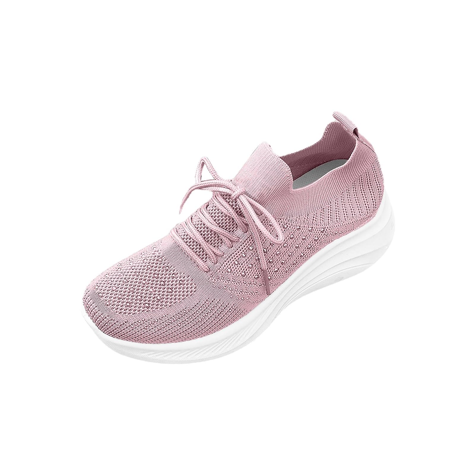 Baskets compensées légères en strass pour marcher sans fatigue - 8