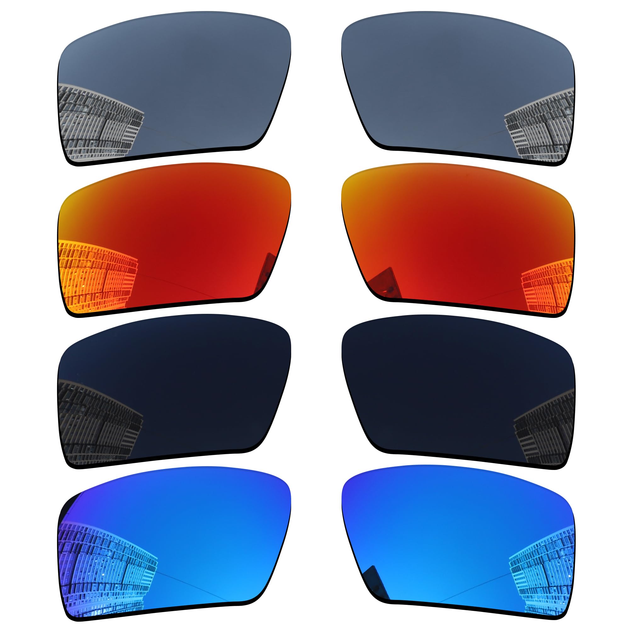 Acefrog Lot de 4 paires de verres polarisés de rechange pour lunettes de soleil Oakley Eyepatch 2 OO9136, parfaitement ajustés, incassables, anti-rayures