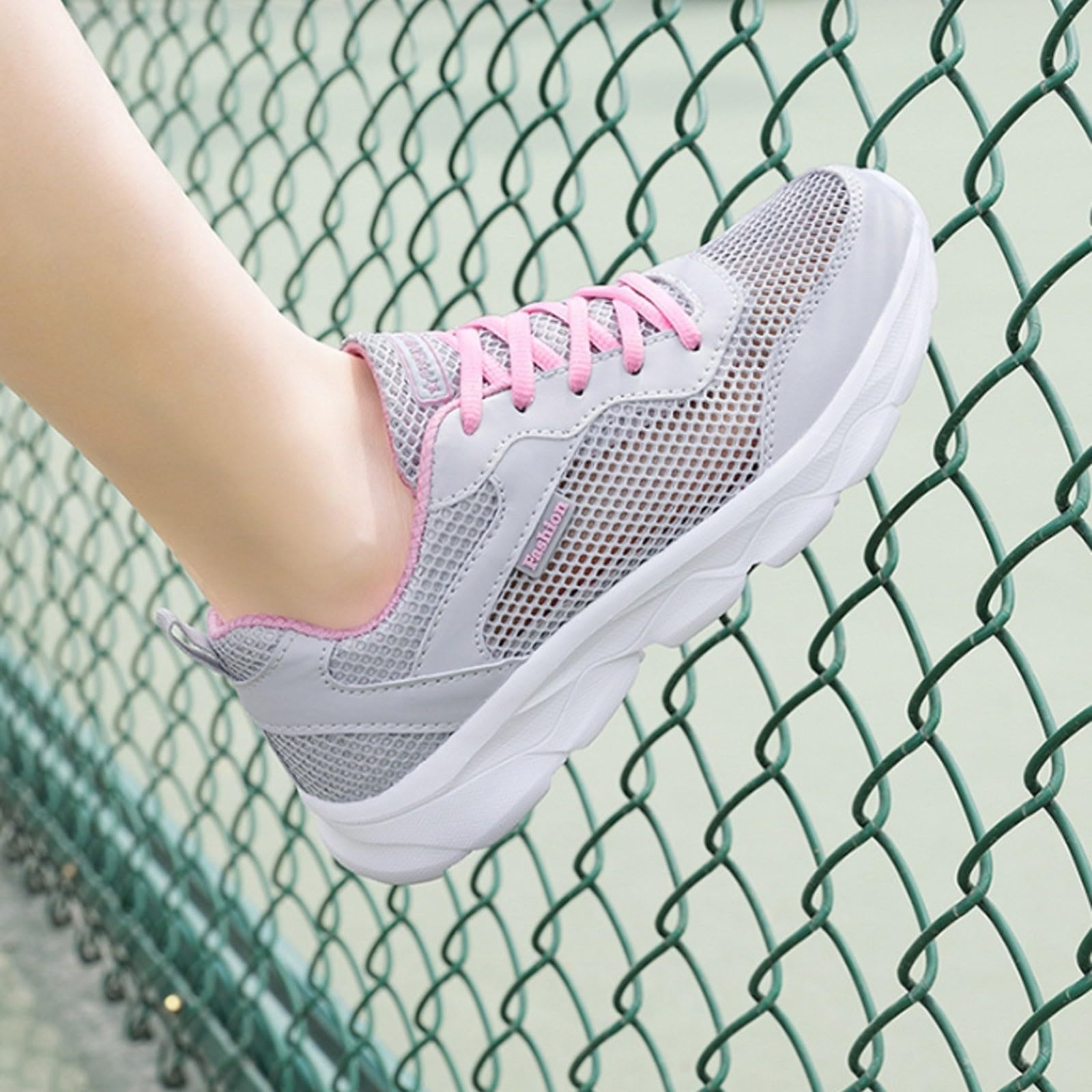 Slip on Sneakersy damskie, wygodne, lekkie, wsuwane, płaskie buty trekkingowe, żółte buty sportowe damskie