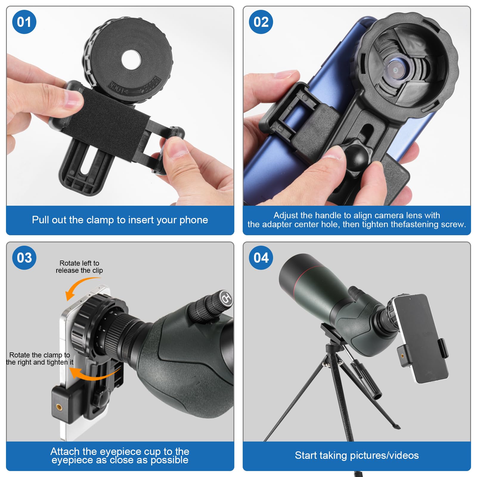 Telescopio Terrestre 25-75x70 IPX6 Impermeable BAK4 Spotting Scope con Trípode