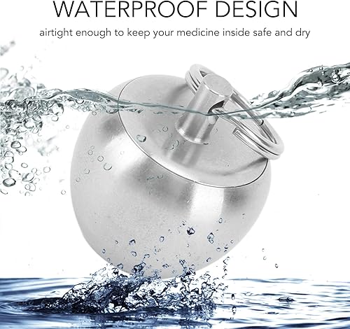 Miniatura 3 de Pastillero de bolsillo, con forma de manzana, organizador de píldoras, contenedor portátil de acero inoxidable, botella de medicina, almacenamiento