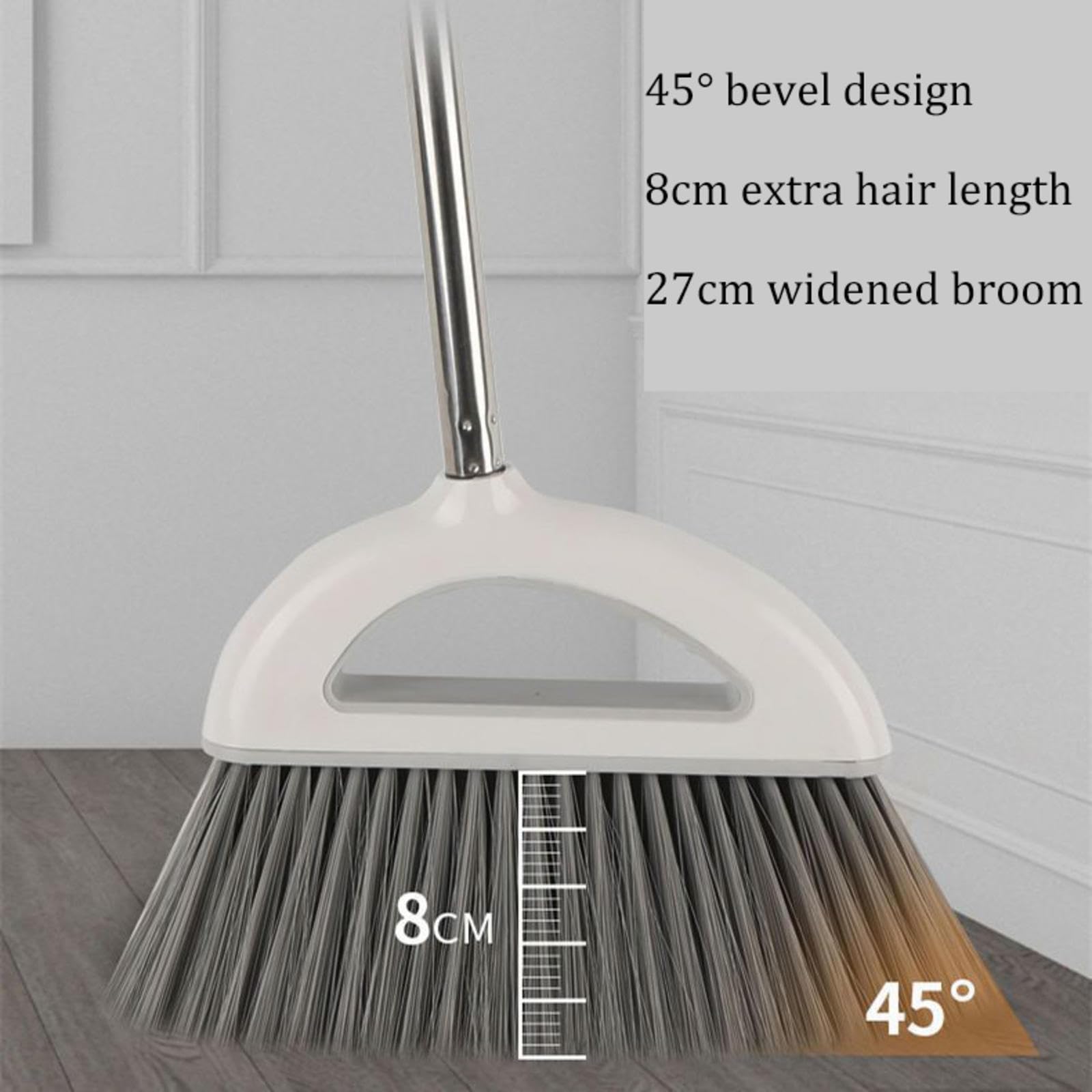 NIBHZ Juego Combinado de Escoba con Recogedor, Juego de Escoba y Recogedor para El Hogar, Cocina, Oficina, Limpieza Interior y Exterior, Fácil Almacenamiento