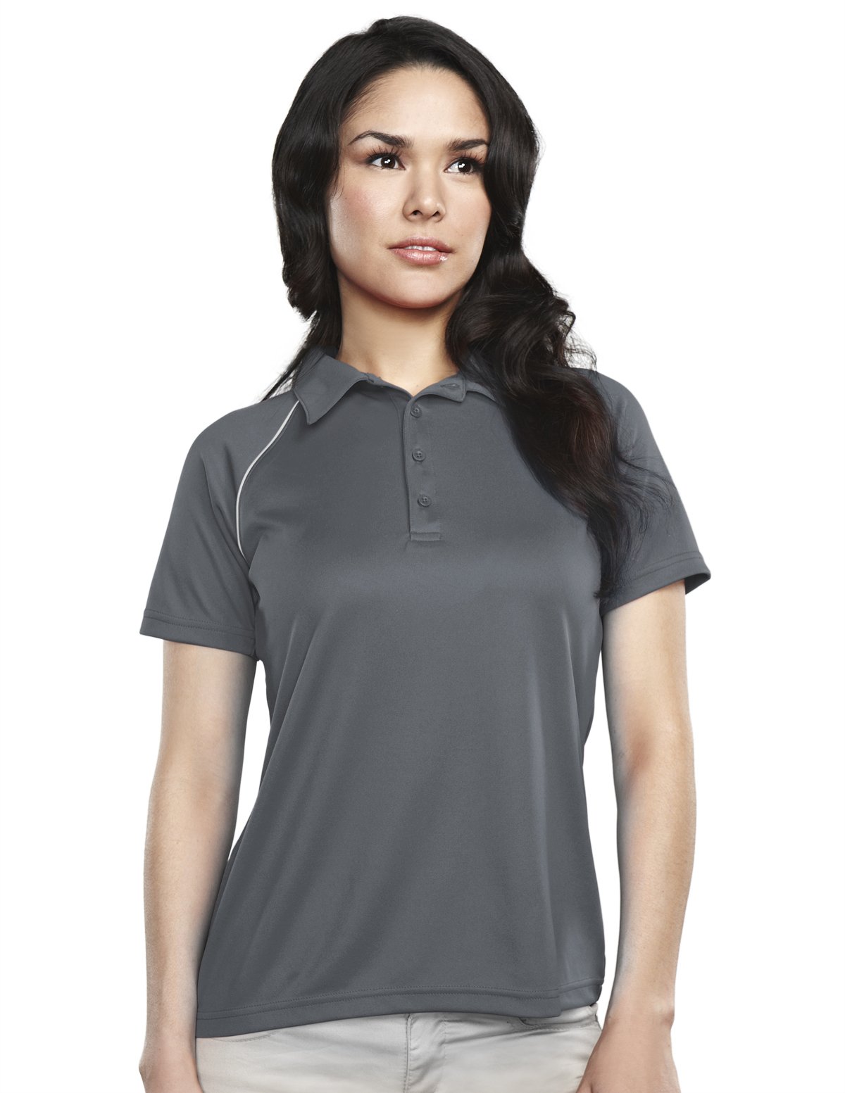Tri-Mountain Women's 100% Polyester Twill Interlock Polo Shirt (6 Color, XS-4XL)