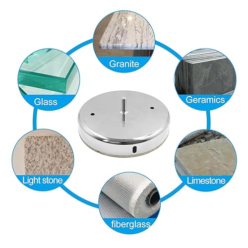 Miniatura 6 de Jamiikury Brocas de sierra de diamante de 6-18 pulgadas, sierra de agujero de vidrio para azulejos adecuados para azulejos de vidrio de cerámica,