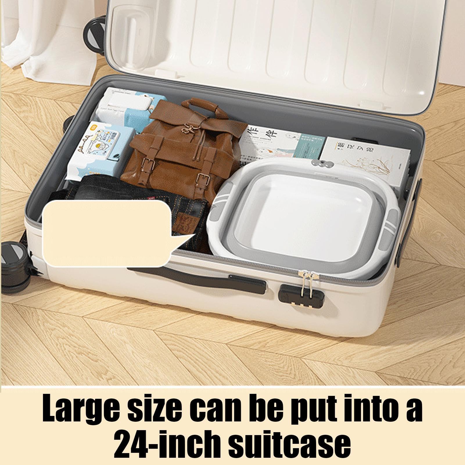 Lavabo pliable, bol avec rebord, rondelle en silicone durable, gain de place, bac à linge portable avec base antidérapante, multifonction pour le camping et la maison, la cuisine et les voyages