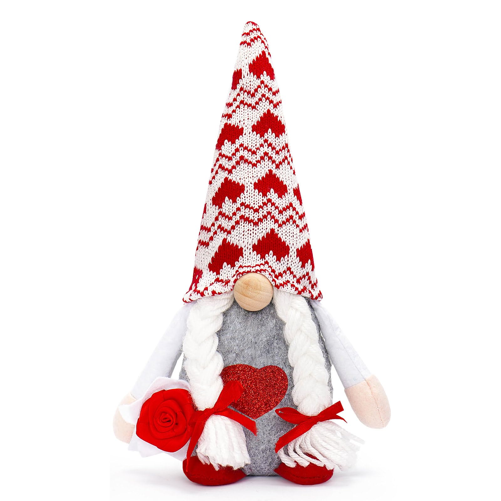 YWLUUOO Doll Valentine ' s Day Gnomes Ornament Valentine ' s Day Doll Delightful Addition to Holiday Party New Year Gift