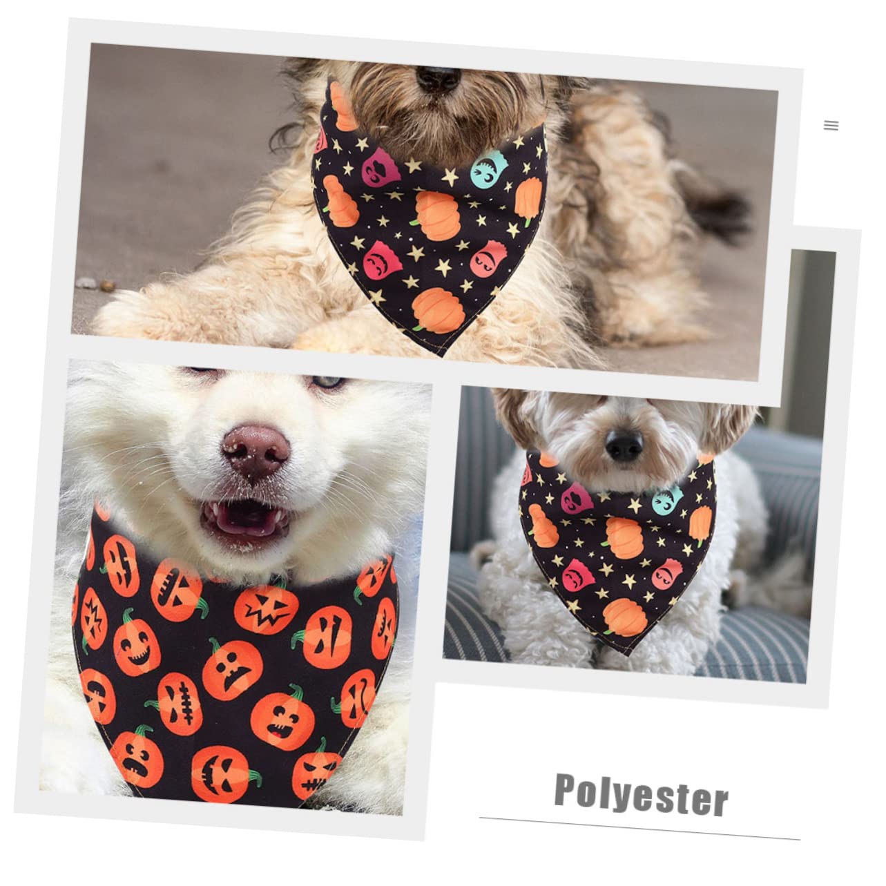Kisangel 10 Piezas Bufanda Triangular De Halloween Pañuelo De Gato Doméstico Disfraz De Perro Pequeño Accesorio para Perros Cómoda Bandana para Mascotas Accesorios para Gatitos Poliéster