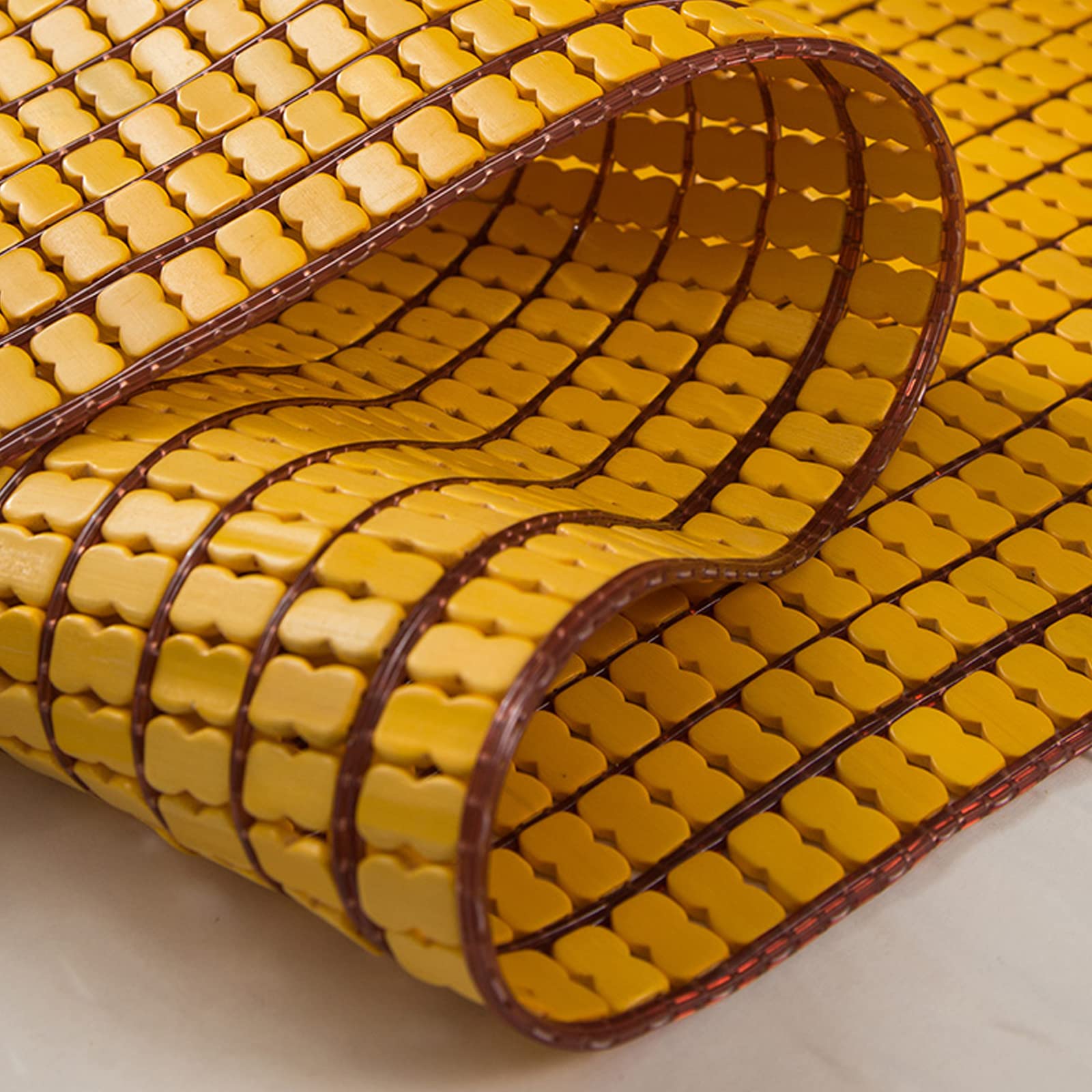 Tapis de Bambou,Nattes de Couchage d'été,Tapis de Mahjong Pliable,Matelas en Bambou,Canapé Cool Coussin,Lisse Pas De Bavure,pour Chambre à Coucher Salon Canapé Lit (60x120cm)