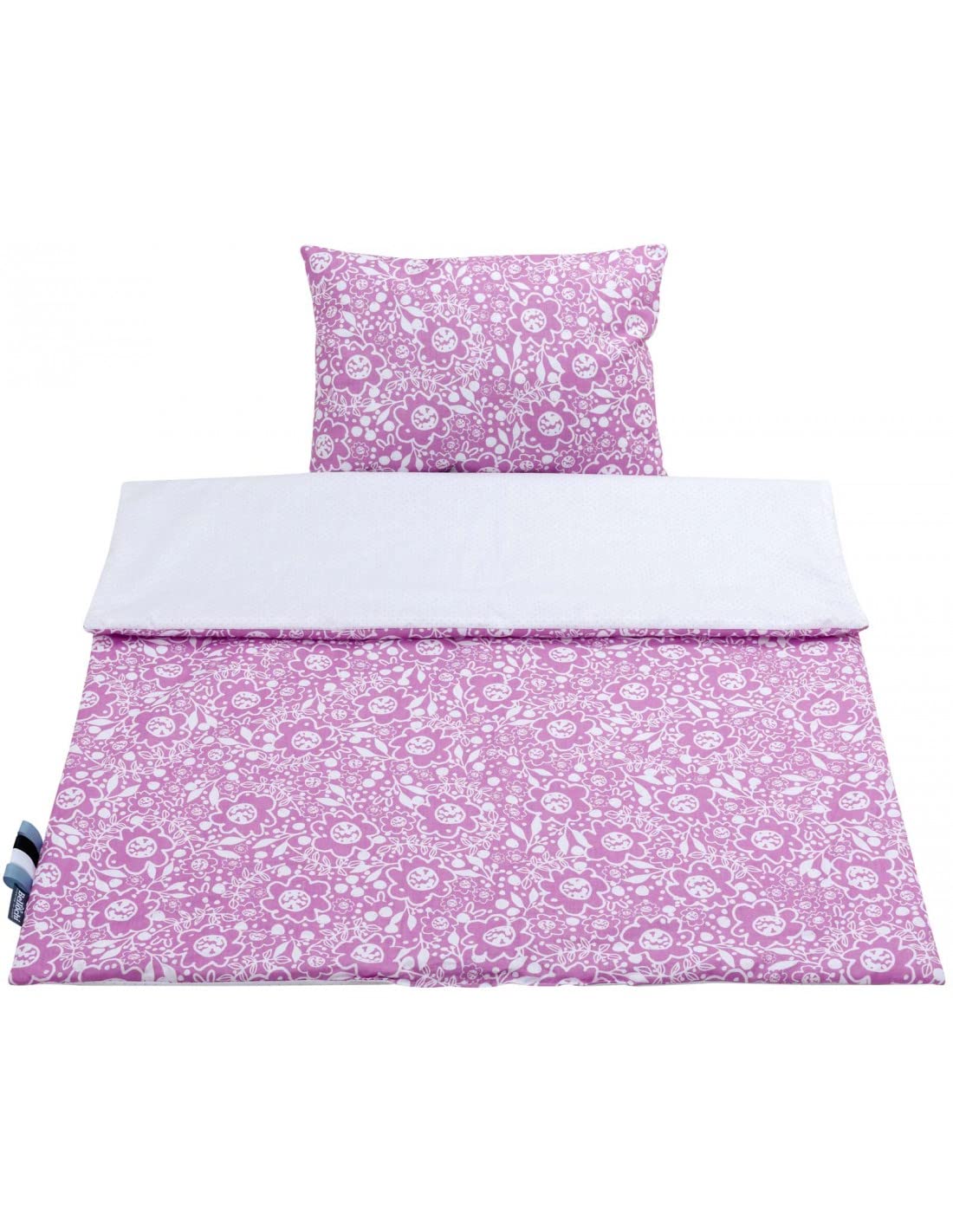 Bellochi Baby Cot Bedding Set Cot Duvet and Pillow Set - Reversible Fully Washable Anti Allergy Baby Quilt - OEKO-TEX Certified - 100% Cotton (Purple Caramella)
