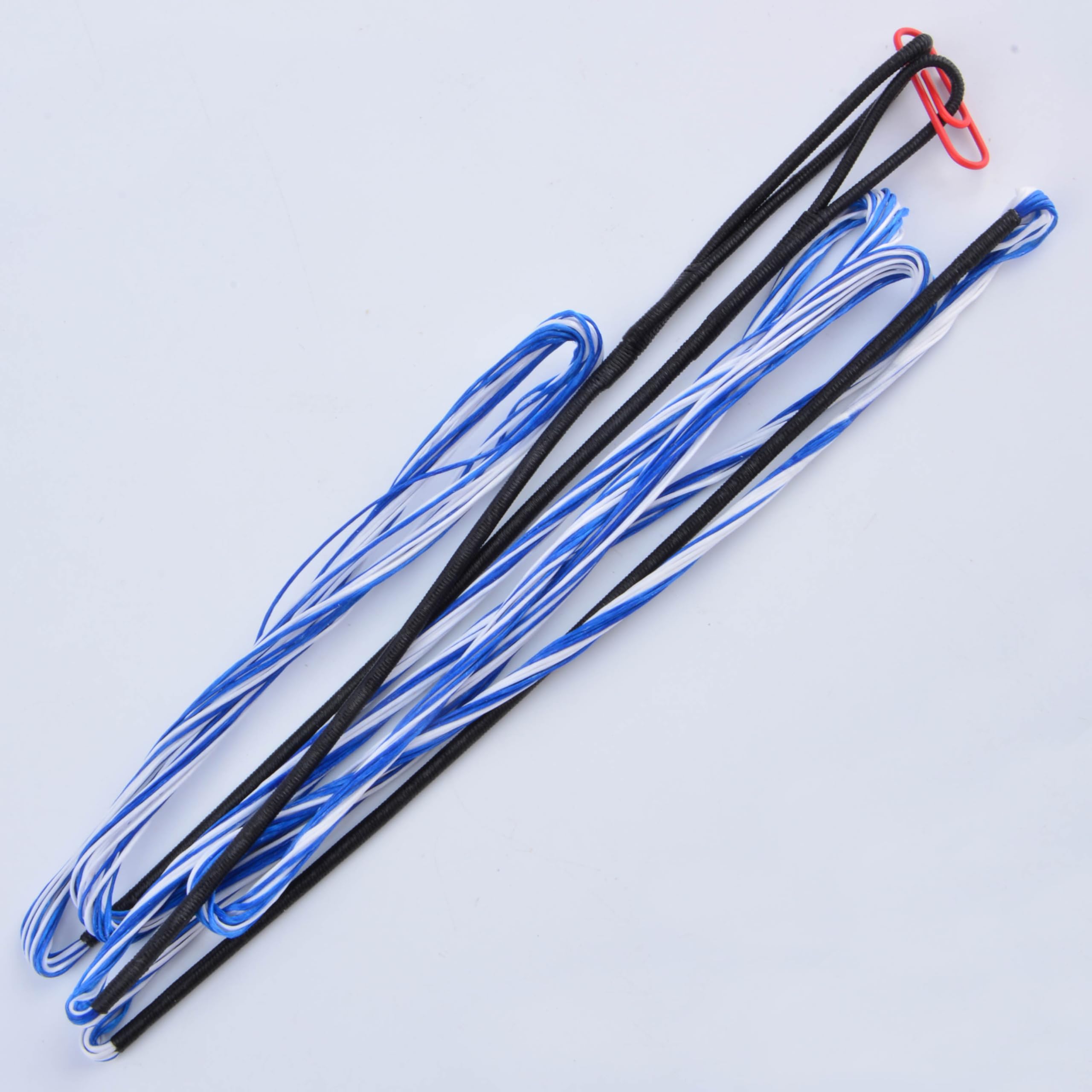 AMEYXGS Archery Dacron Bow String AMO 48-70inch Replacement Bowstring for Traditional and Recurve Bow 12/14/16 Strands (16 Strands-String Length 49 Inch-Blue White)
