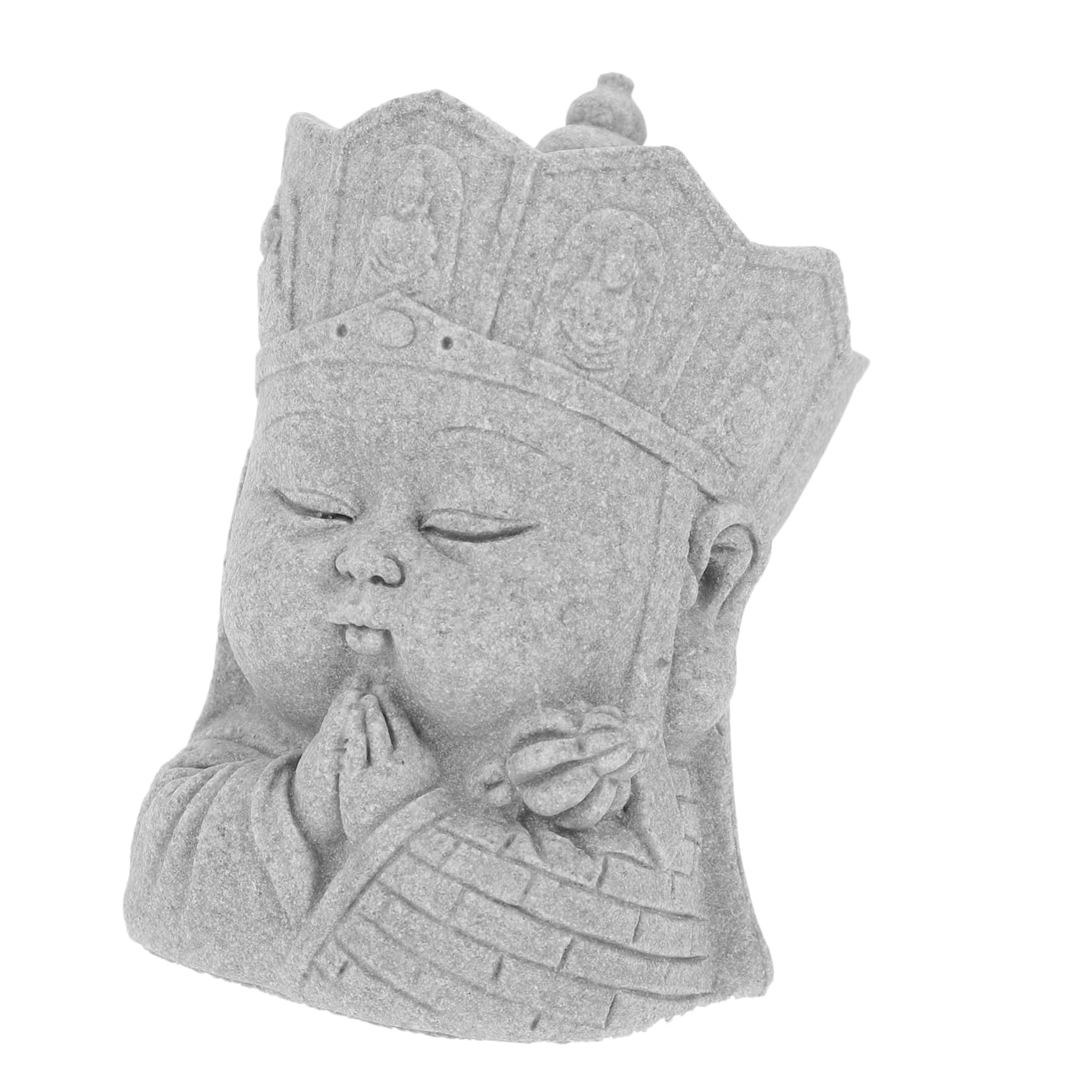 BESPORTBLE 3piezas Estatua De Buda para Acuario Escultura De Arenisca Decorativa Adorno para Jardín y Hogar Miniatura De para Peceras y Espacios Interiores