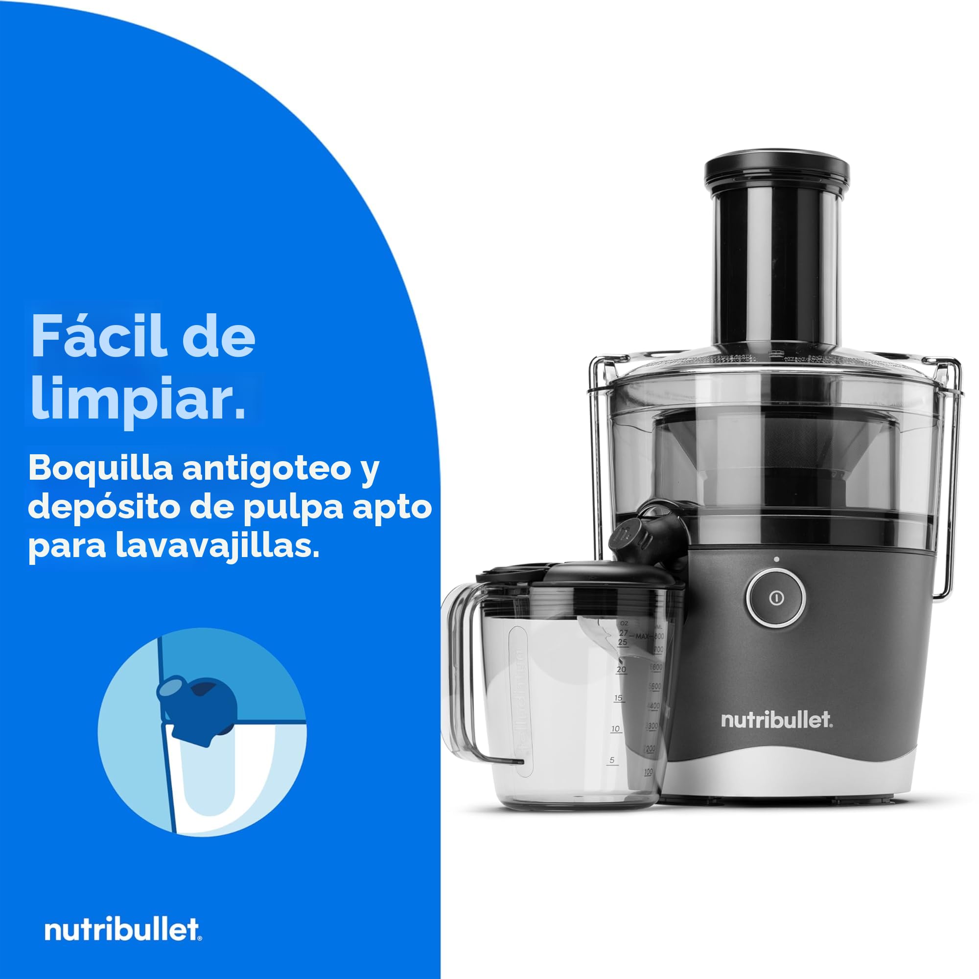 Amazon.com: Exprimidor centrífugo NutriBullet para frutas