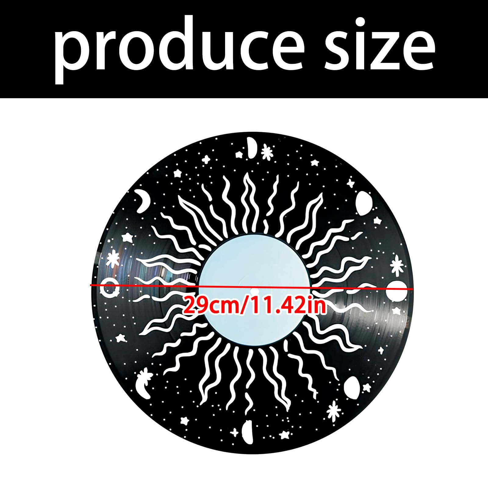 Universe Planet Design Vinili Disco da Appendere alla Parete Disco Decorativo in Legno Fatto a Mano per Amanti della Musica Soggiorno Decori Vinili Record Wall Art