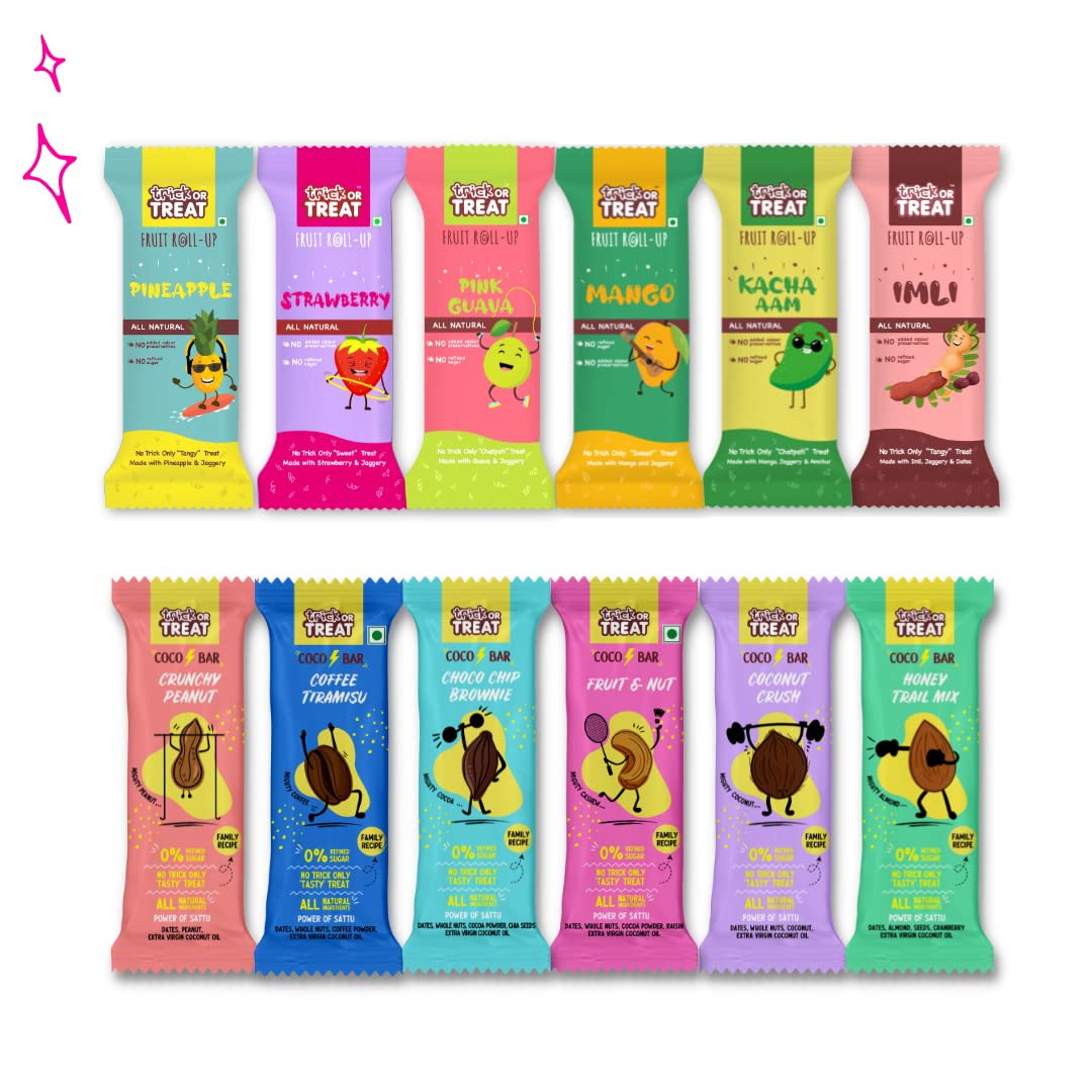 Buy TRICK OR TREAT Fruit Bars + Coco Snack Bars Sugar Free Snack Bars Power of Dry Fruits