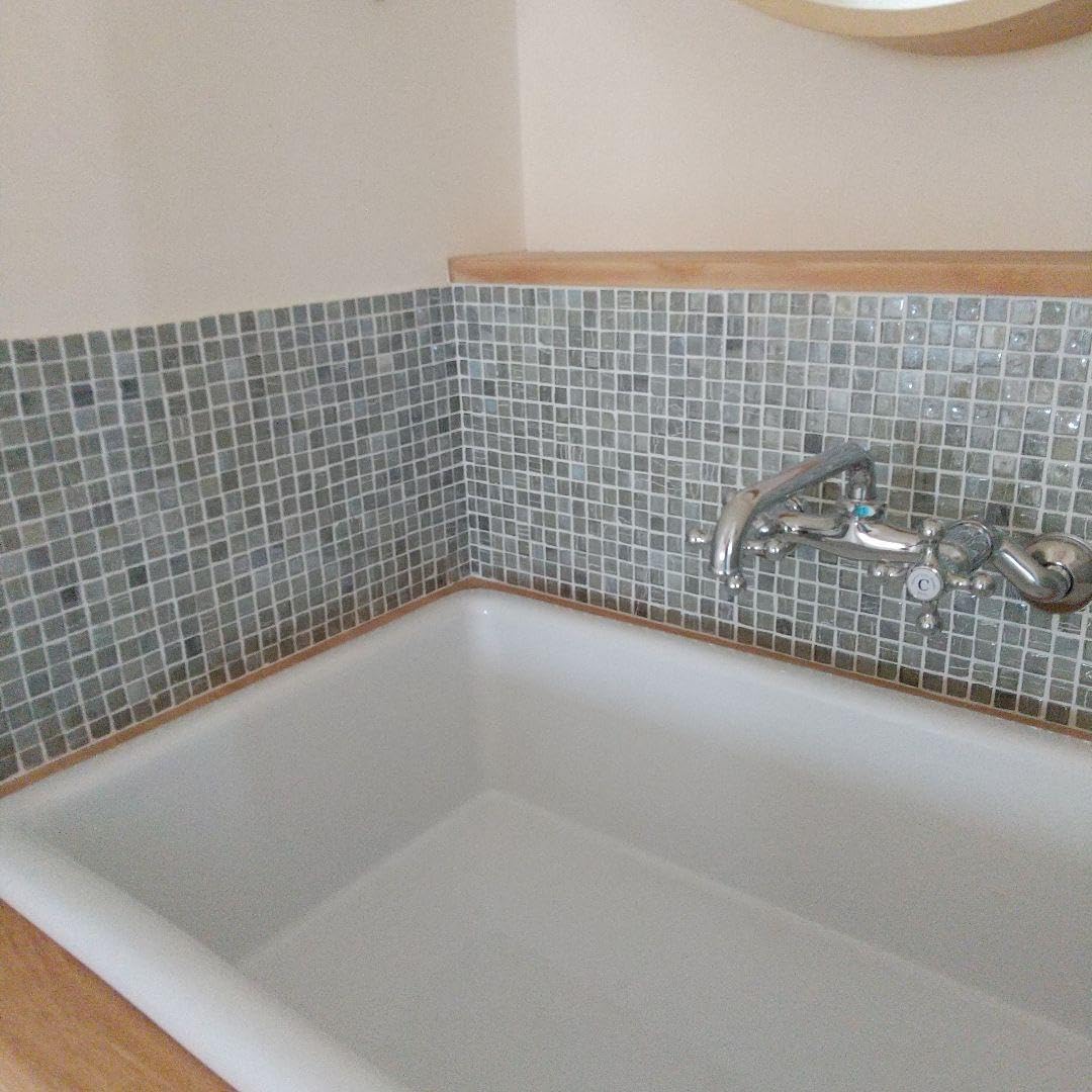 名古屋モザイク モザイクタイル ニューヨーカーグラス Series Mantra 1シート寸法328×328ｍｍ(目地幅約1.4mm) 紙貼り 1箱20シート入り(約2.15m2)WZ-T1506P 名古屋モザイク ニューヨーカーグラス 15角紙貼り(ブライト