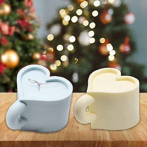 Miniatura 5 de Molde de vela de silicona 3D, creativo amor en forma de corazón, molde de fundición de escultura, molde de cera hecho a mano, molde de resina para