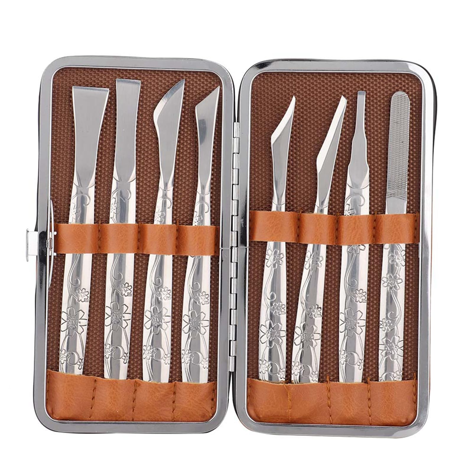 Pedicure Knife Set for Feet, 8Pcs Nail Knife for Ingrown Nails, Stainless Steel Podiatry Tools Professional with PU Leather Box, Callus Scraper Set for Care Feet Grooming