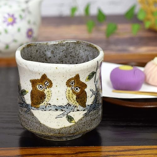 Miniatura 3 de Japonés Yunomi Taza de té búho Kutani yaki (cerámica)