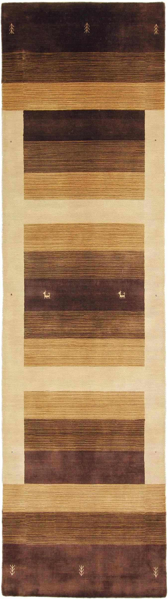 Tapis de course moderne Lori Gabbeh en pure laine d'Inde 81x300 cm