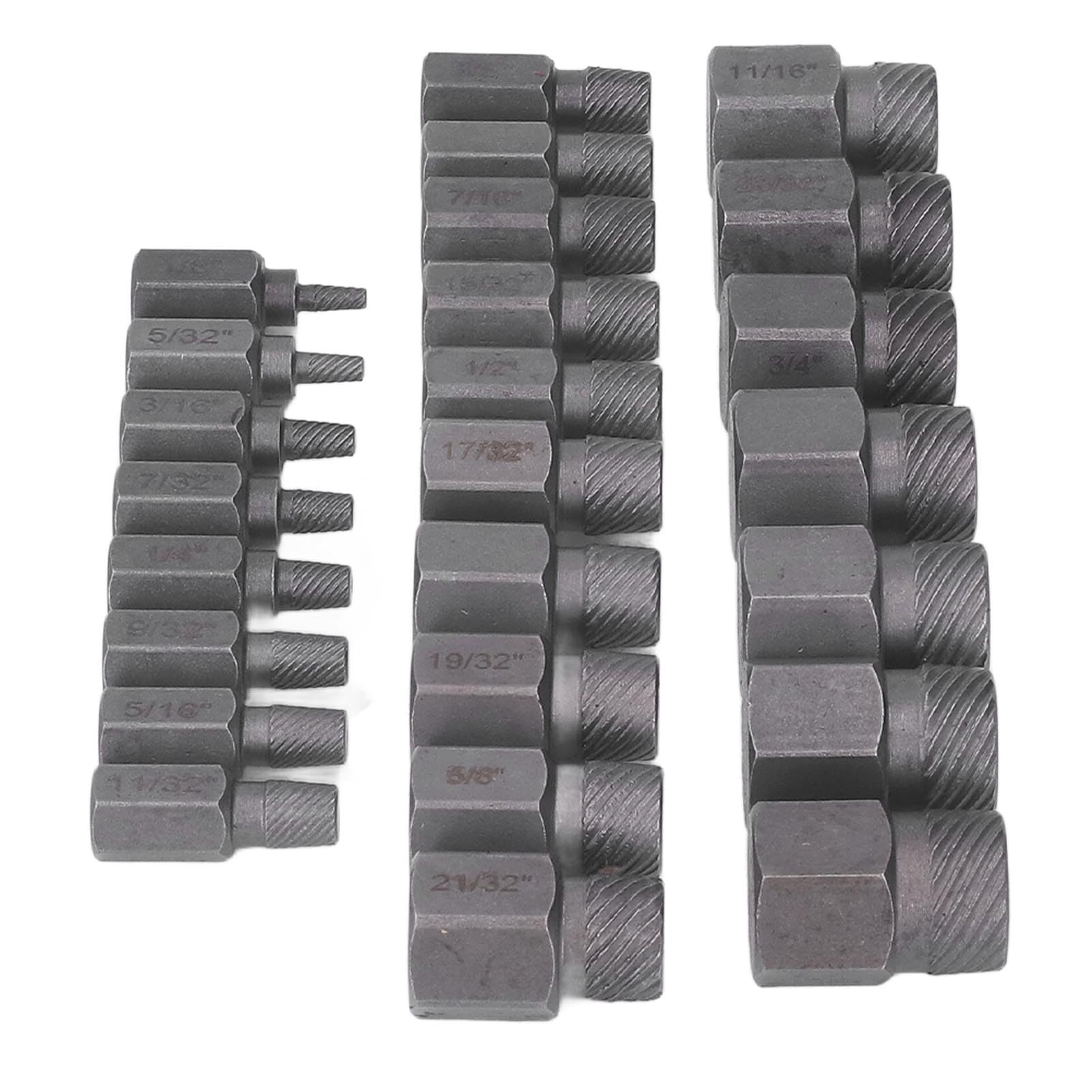 Generic Juego de Extractores de Pernos de 25 Piezas, Herramientas Duraderas para la Eliminación Eficiente de Sujetadores Dañados y Resbaladizos Hechos de Acero Al Cromo Molibdeno