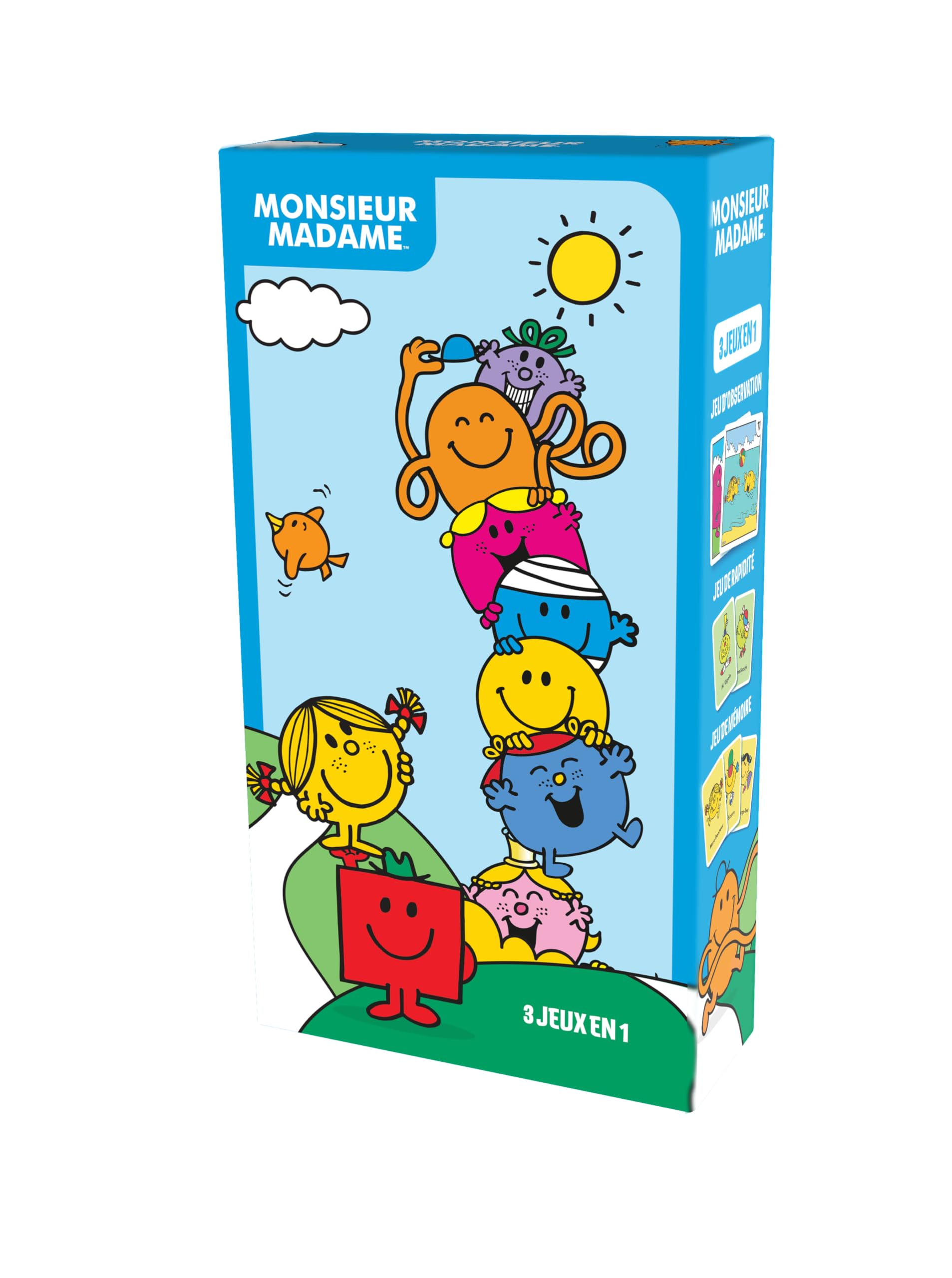 Topi Games | Herr Frau | Gesellschaftsspiel pädagogisches und lustiges Gesellschaftsspiel | Beobachtung, Erinnerung und Schnelligkeit | 3 Spielmodi | 2 bis 8 Spieler | Kartenspiel | 15 Minuten |