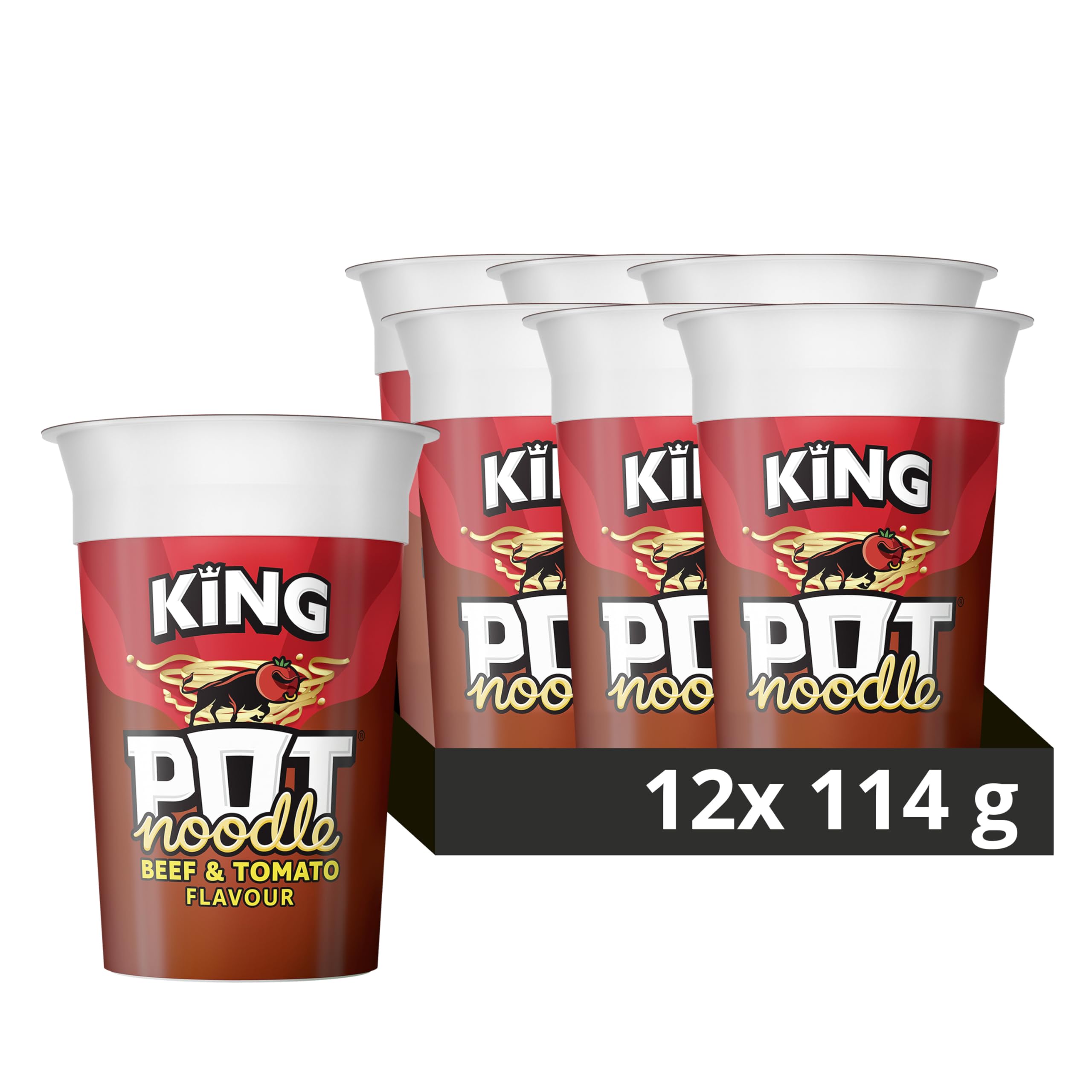 Pot Noodle Beef & Tomato King Instant 9.5 g (Pack of 12)