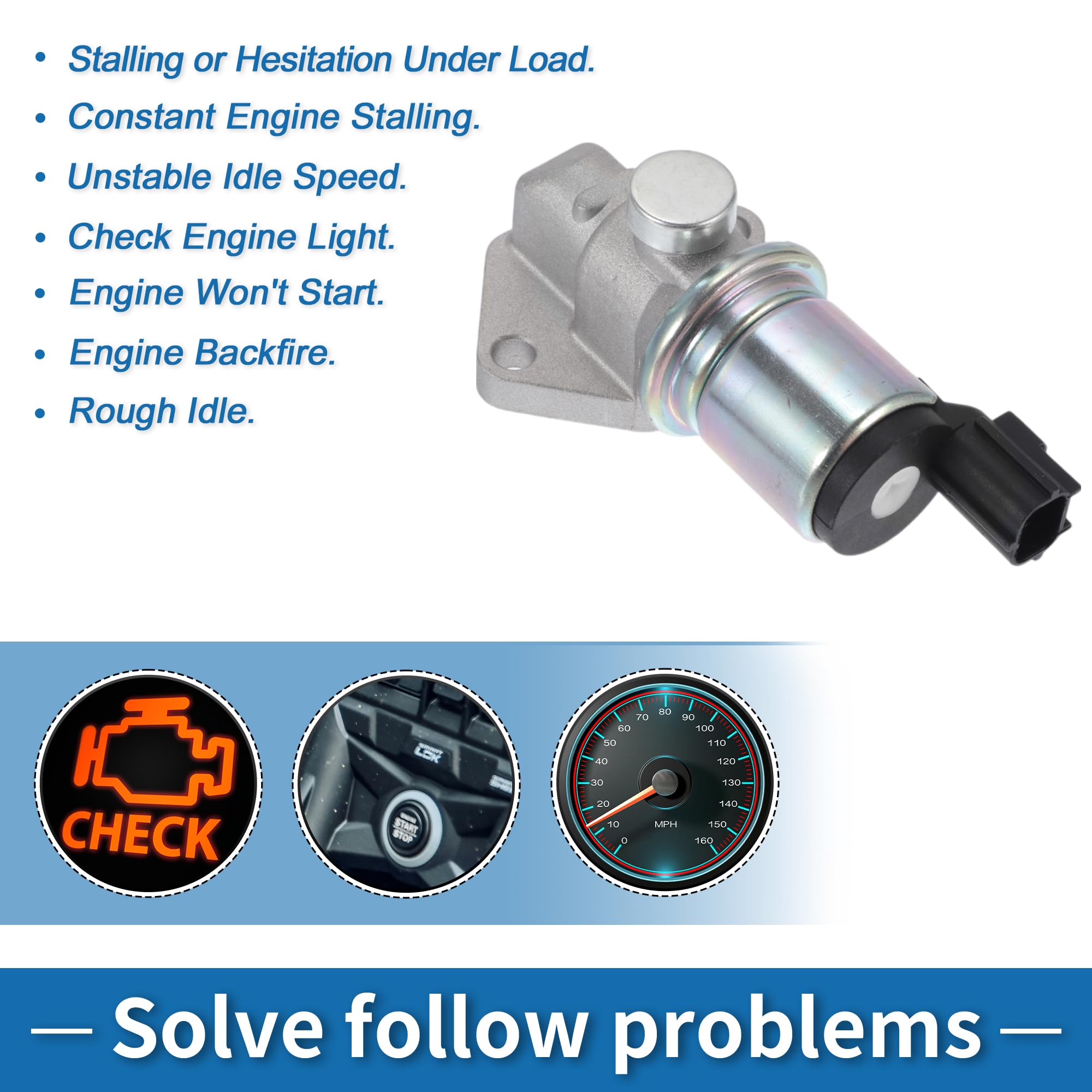 Valvola di Controllo dell'Aria in Folli per Ford Escape 2001-2004 Sostituisce No.XS6U9F715AA IACV Motore in Folli Valvola Controllo dell'Aria per un'Operazione Stabile del Motore