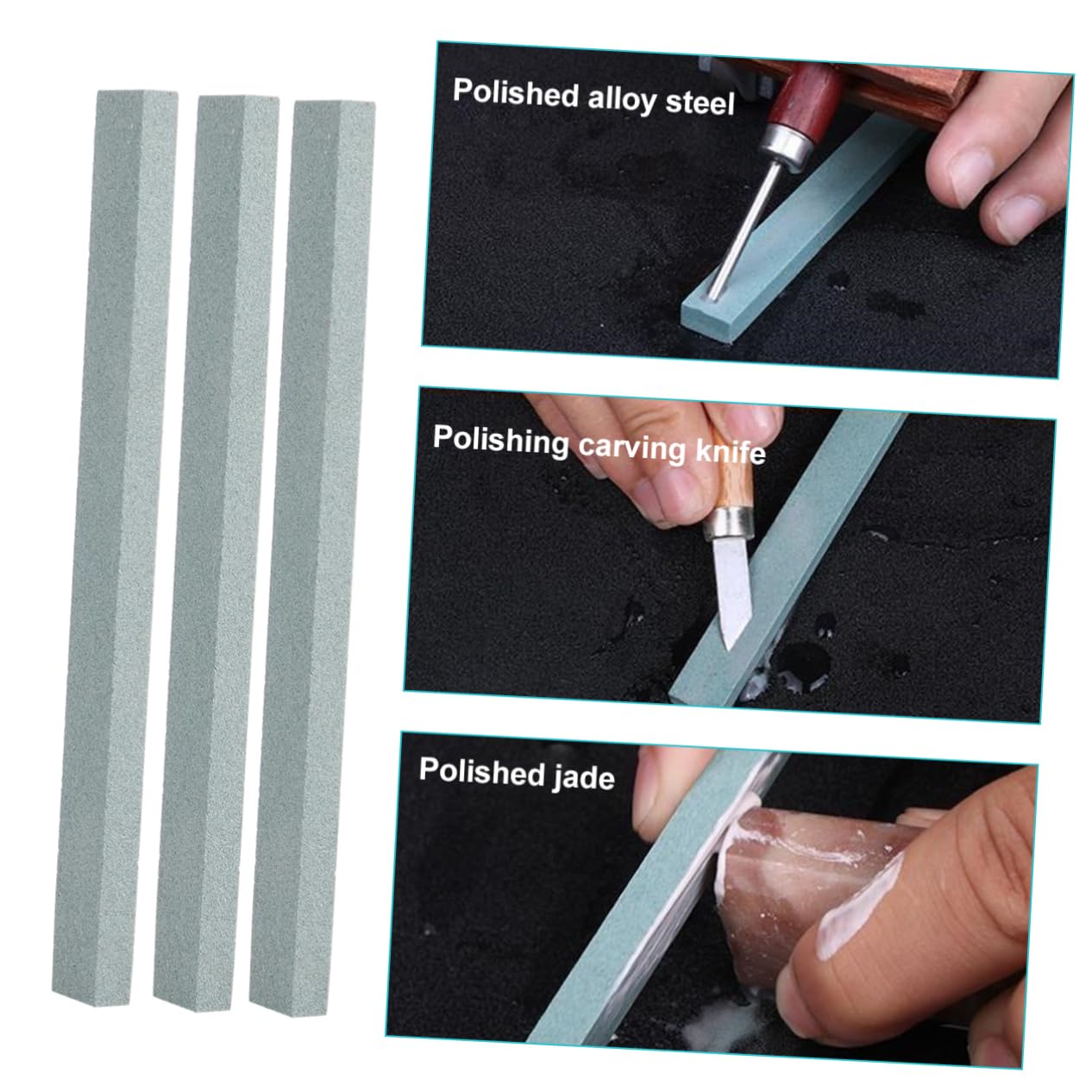 CIMAXIC 5pcs Professional Sanding Blocks Polishing Strips Jade Sharpener for Wood Crafts