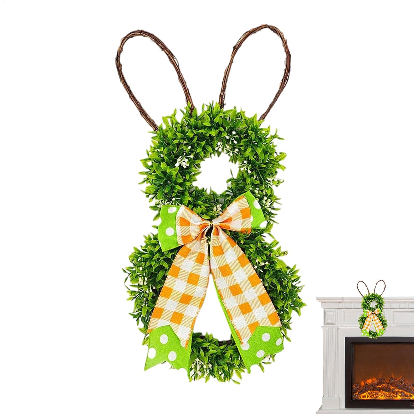 Couronne de lapin pour porte d'entrée de Pâques et décoration murale