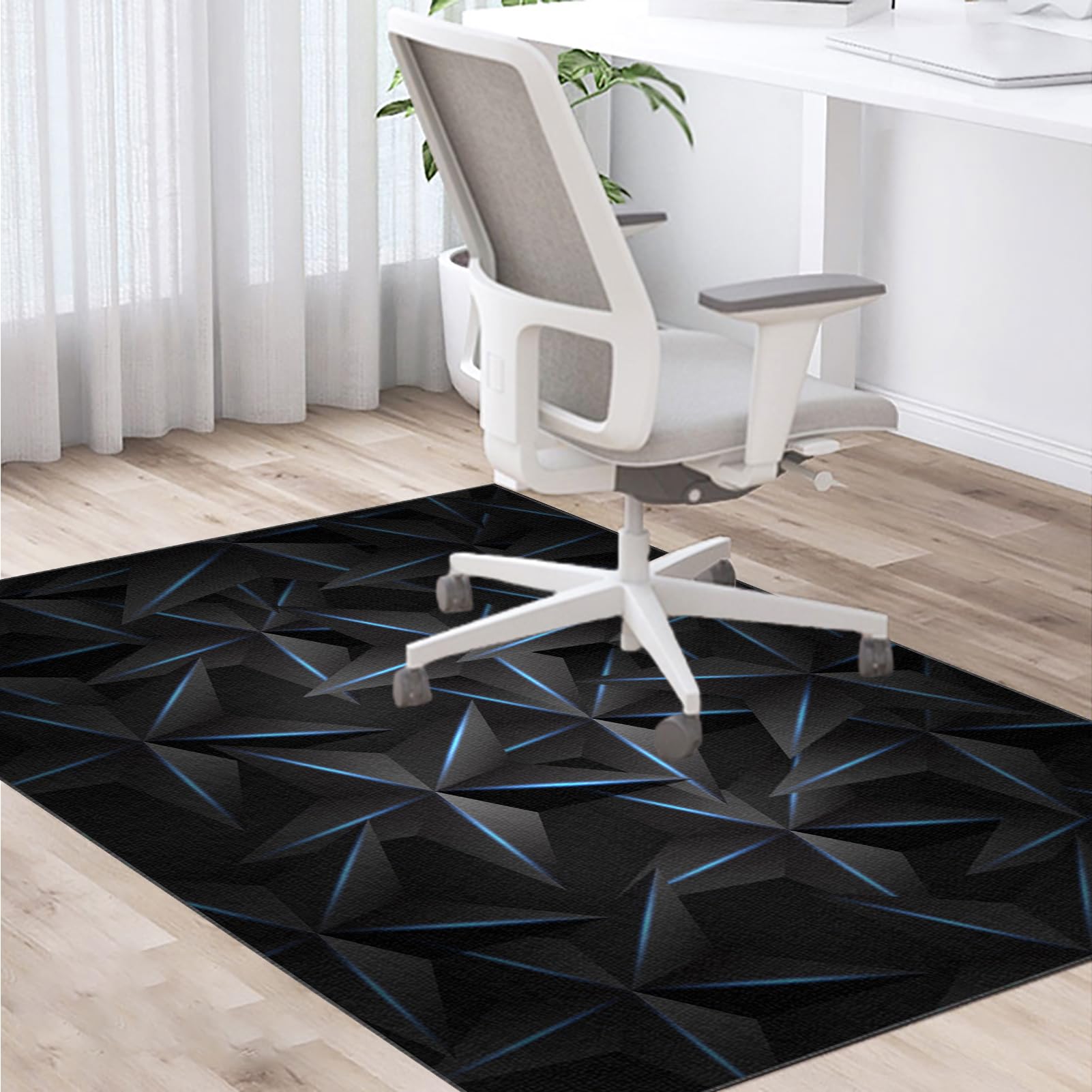 Zteiuqx Computer Gaming Chair Mat,Office Chair Mat for Hardwood Floor & Carpeted Floor, Heavy Duty Floor Protector Desk Chair Mat for Carpet Floors, Non Slip Chair Mat for Home Office 140 x 160 cm
