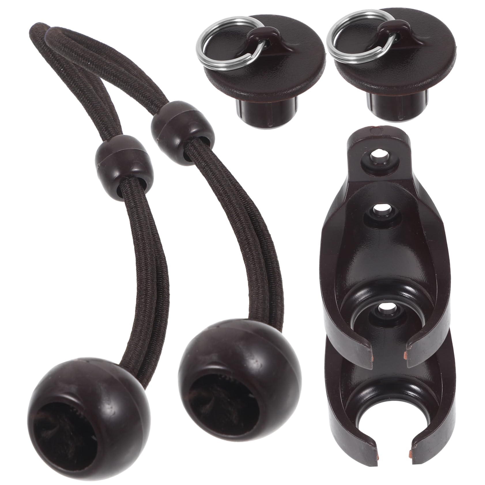 DIYEAH 1Set Bungee Cord Curtain Mounting Kit Windproof Bracket and Holder Set for Shades Blinds Durable Elastic Rope Buckle with Bungee Cord for Outdoor Indoor Use