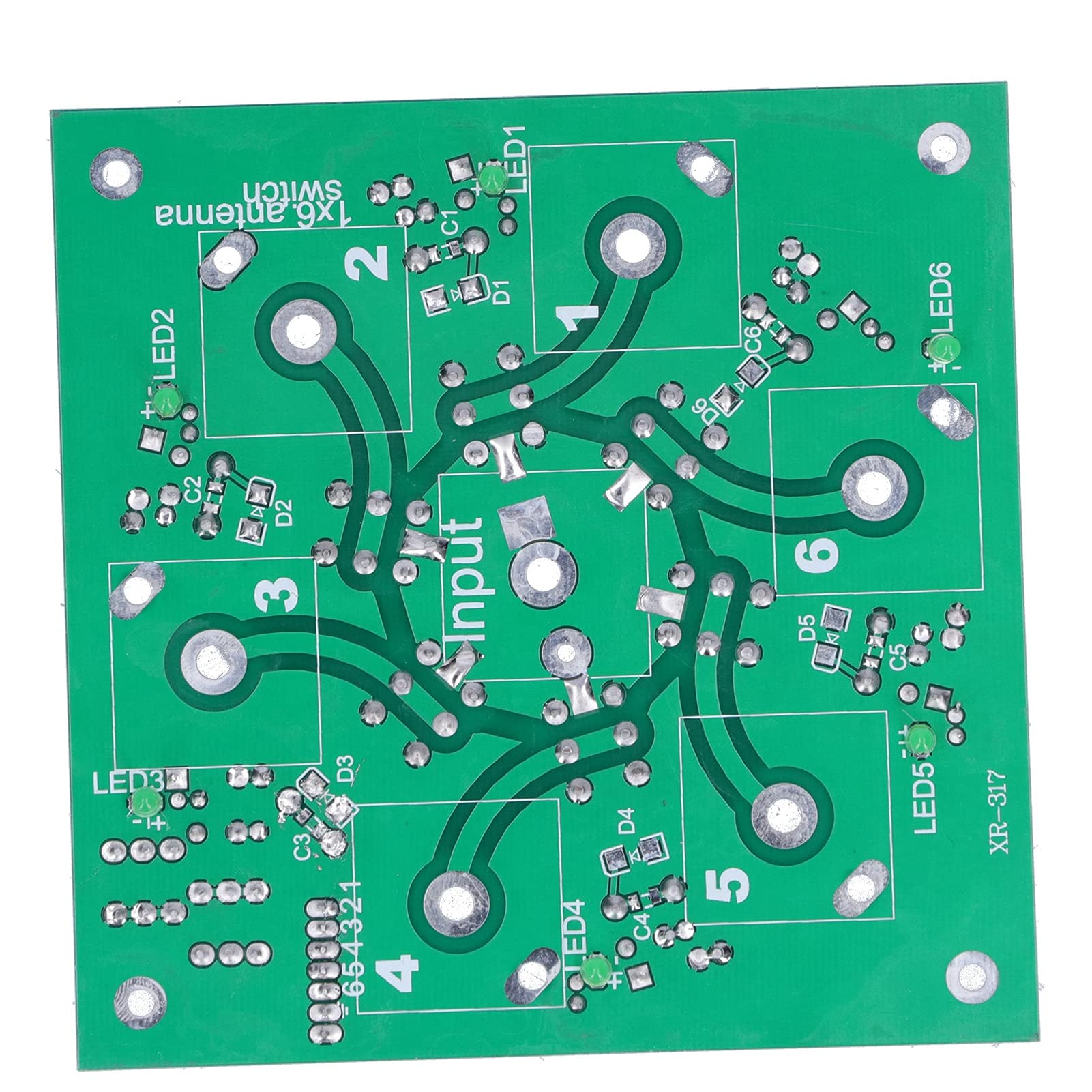 Módulo de conmutador de antena 6: 1, componente de producto terminado remoto coaxial 1.8MHz-60MHz SO-239